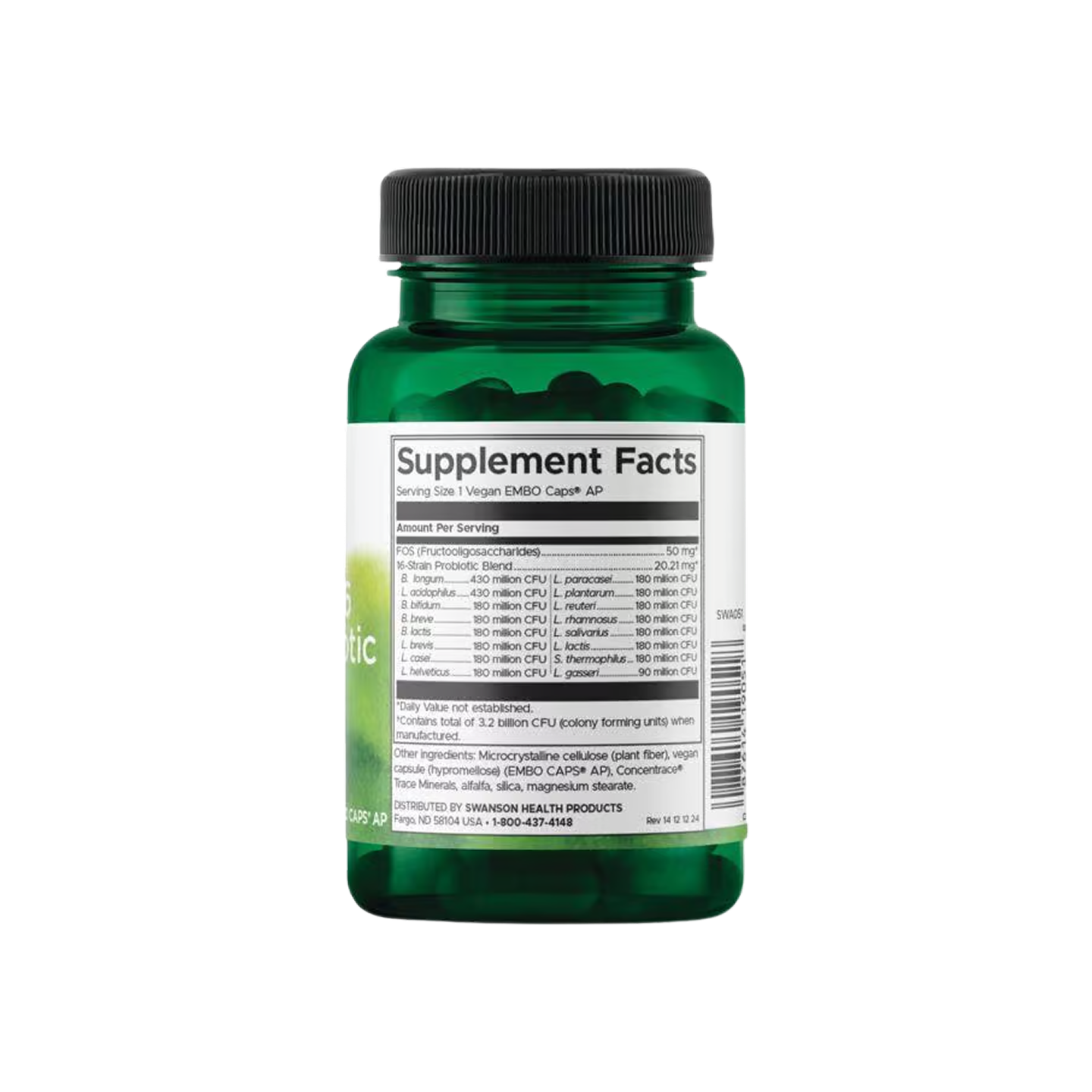 Swanson Dr. Stephen Langer's Ultimate 16 Strain Probiotic con FOS – 60 cápsulas vegetales