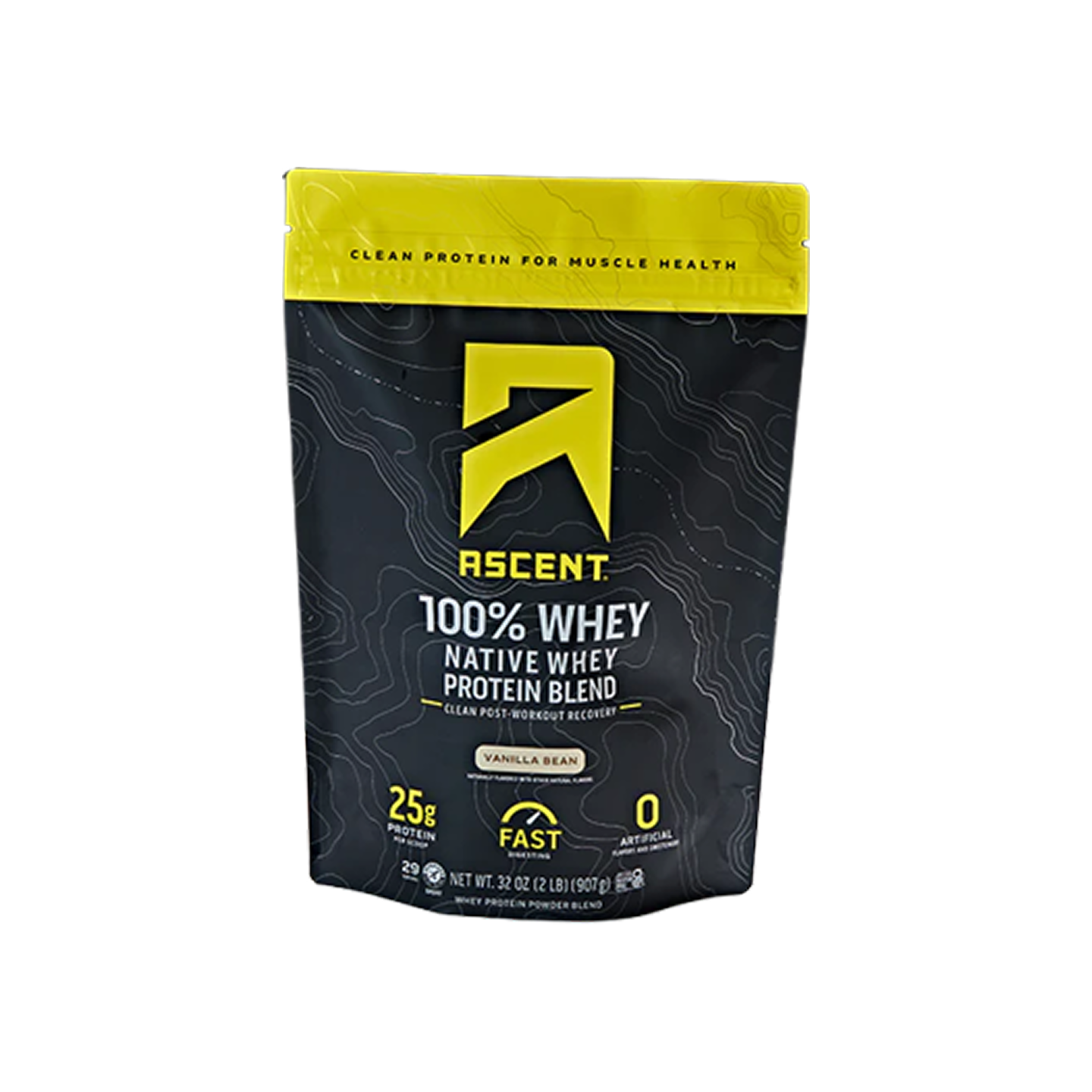 Ascent 100% Whey Native Whey Protein Blend Vanilla Bean 2 lb (907 g)