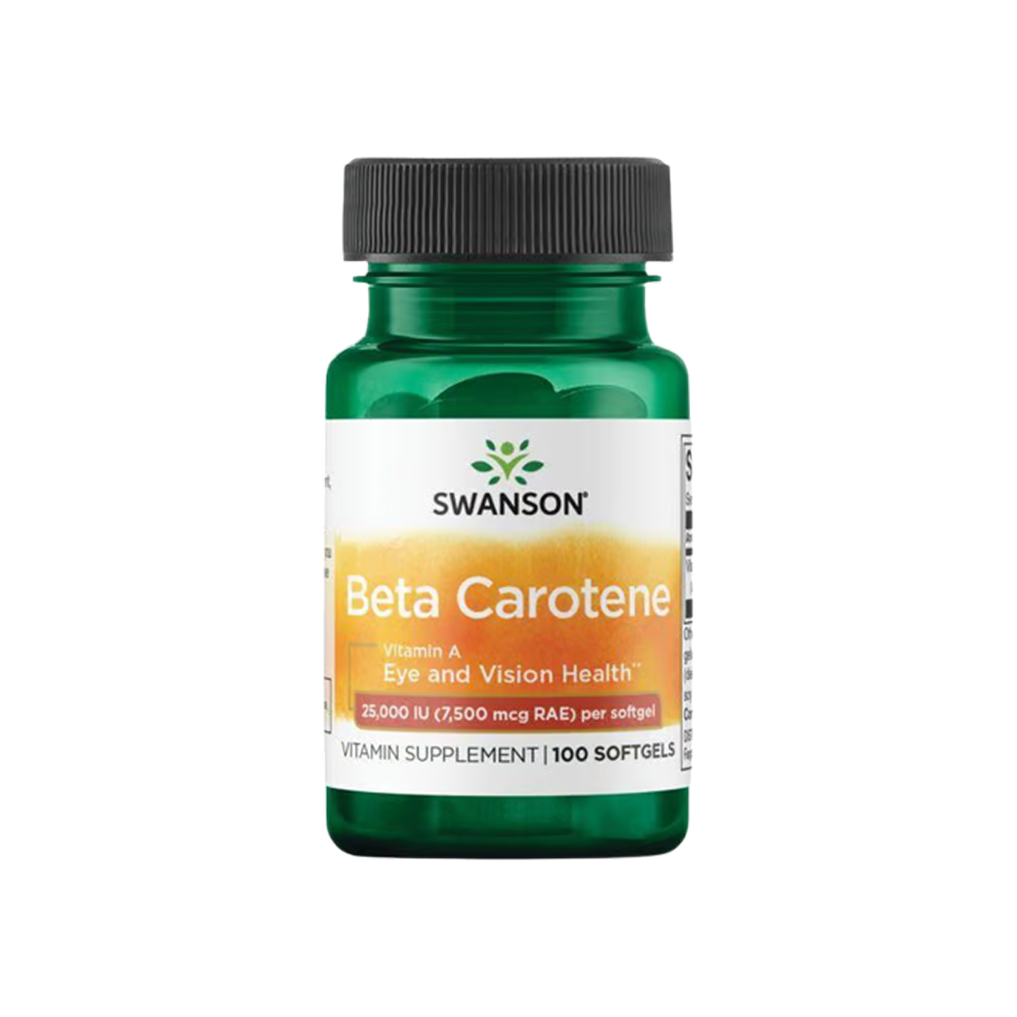Swanson Premium Beta-Carotene (Vitamina A) 25,000 IU – 100 cápsulas blandas