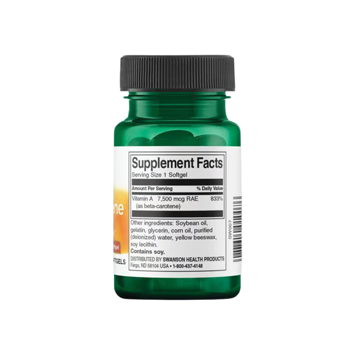 Swanson Premium Beta-Carotene (Vitamina A) 25,000 IU – 100 cápsulas blandas