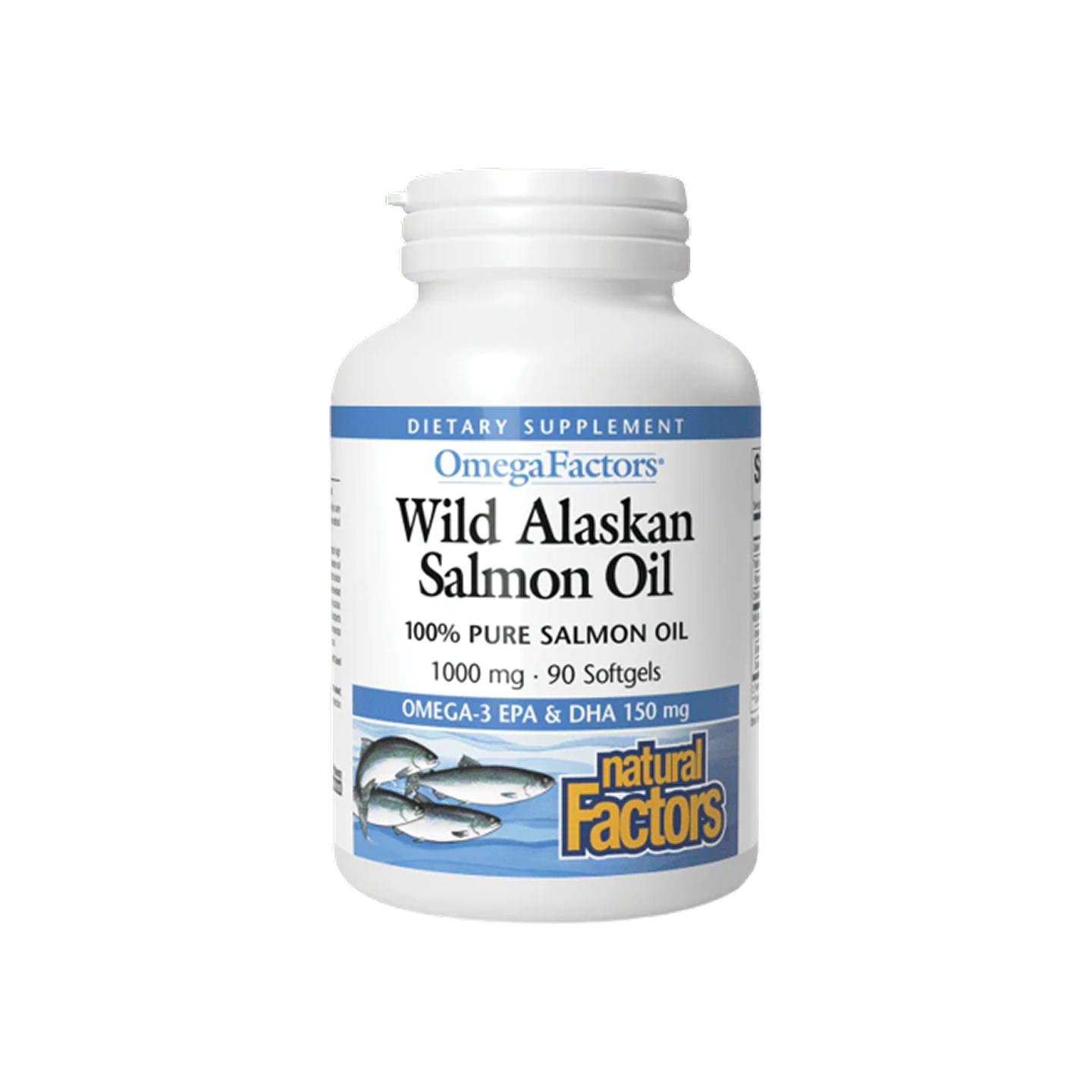 Natural Factors Aceite de Salmón Silvestre de Alaska 1000 mg 90 cápsulas
