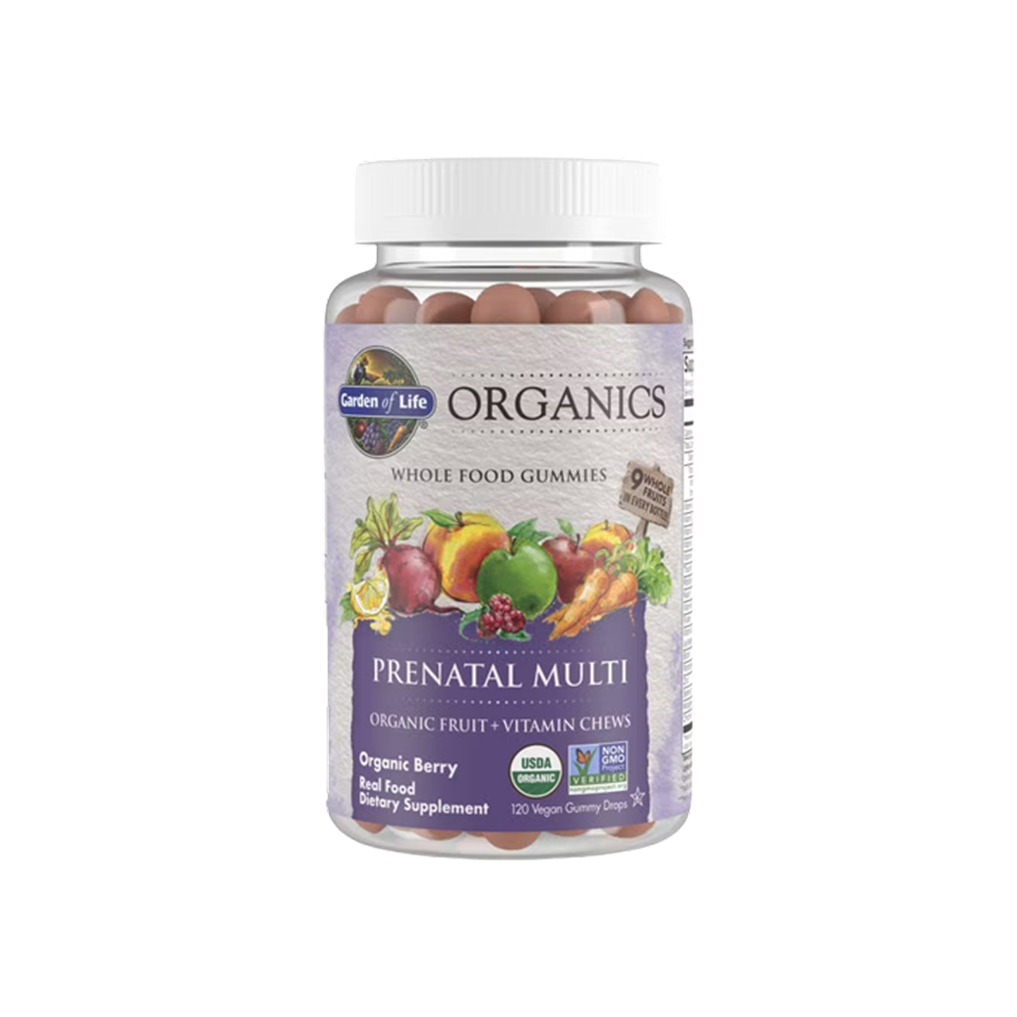 Garden of Life Organics Vitaminas Prenatales Gummies Frutas Orgánicas 60 unidades