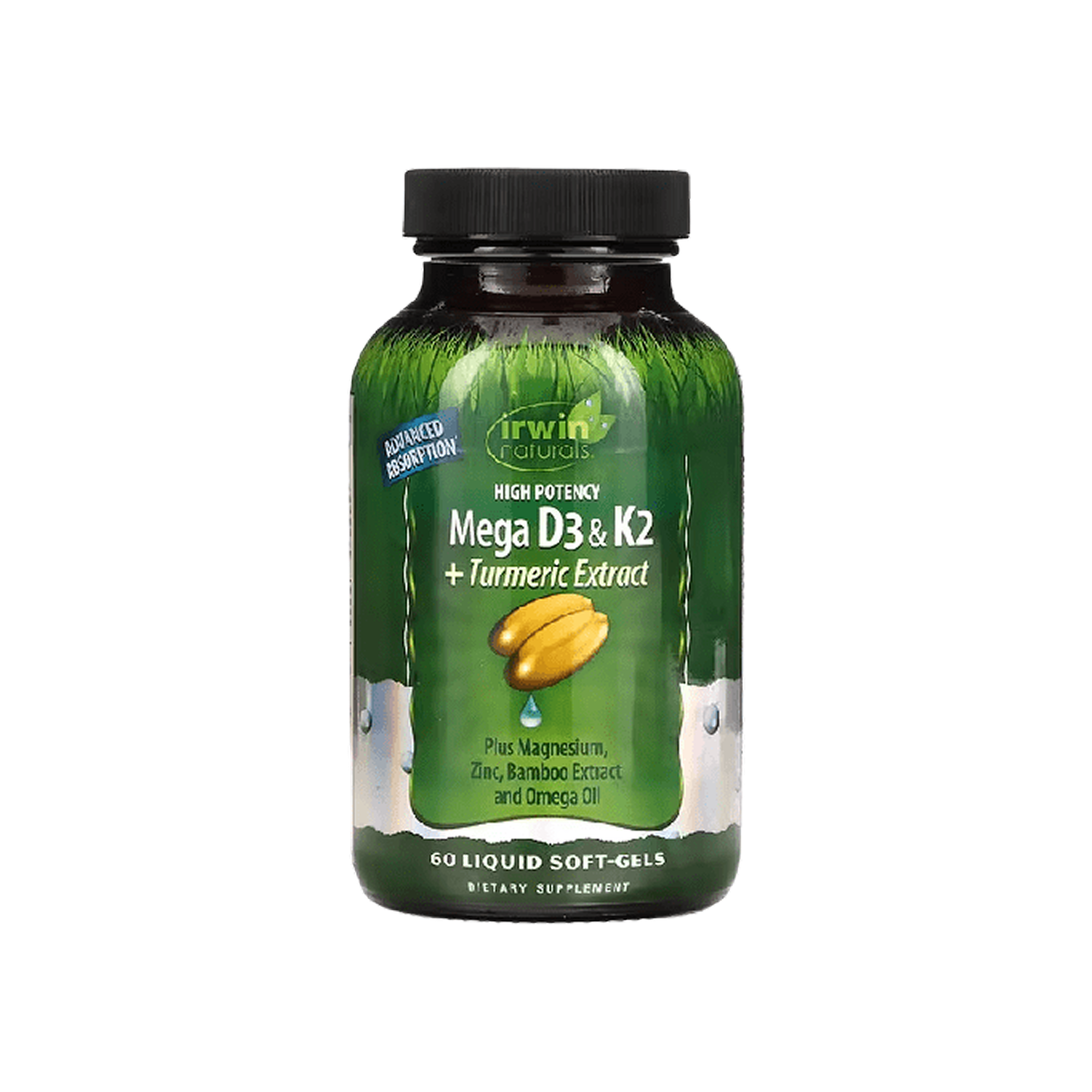 Irwin Naturals High Potency D3 & K2 Complex – 60 cápsulas blandas líquidas
