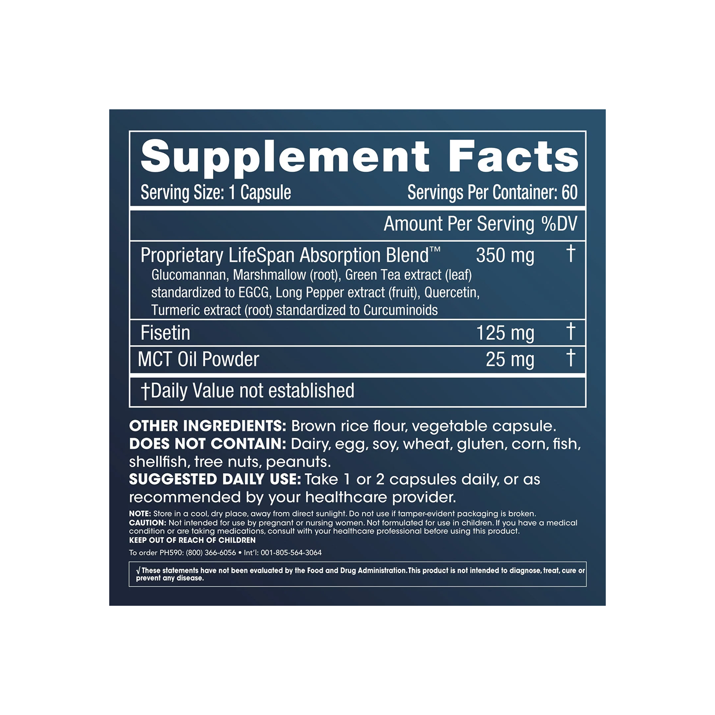 ProHealth Fisetin Pro Longevity 125 mg 60 cápsulas