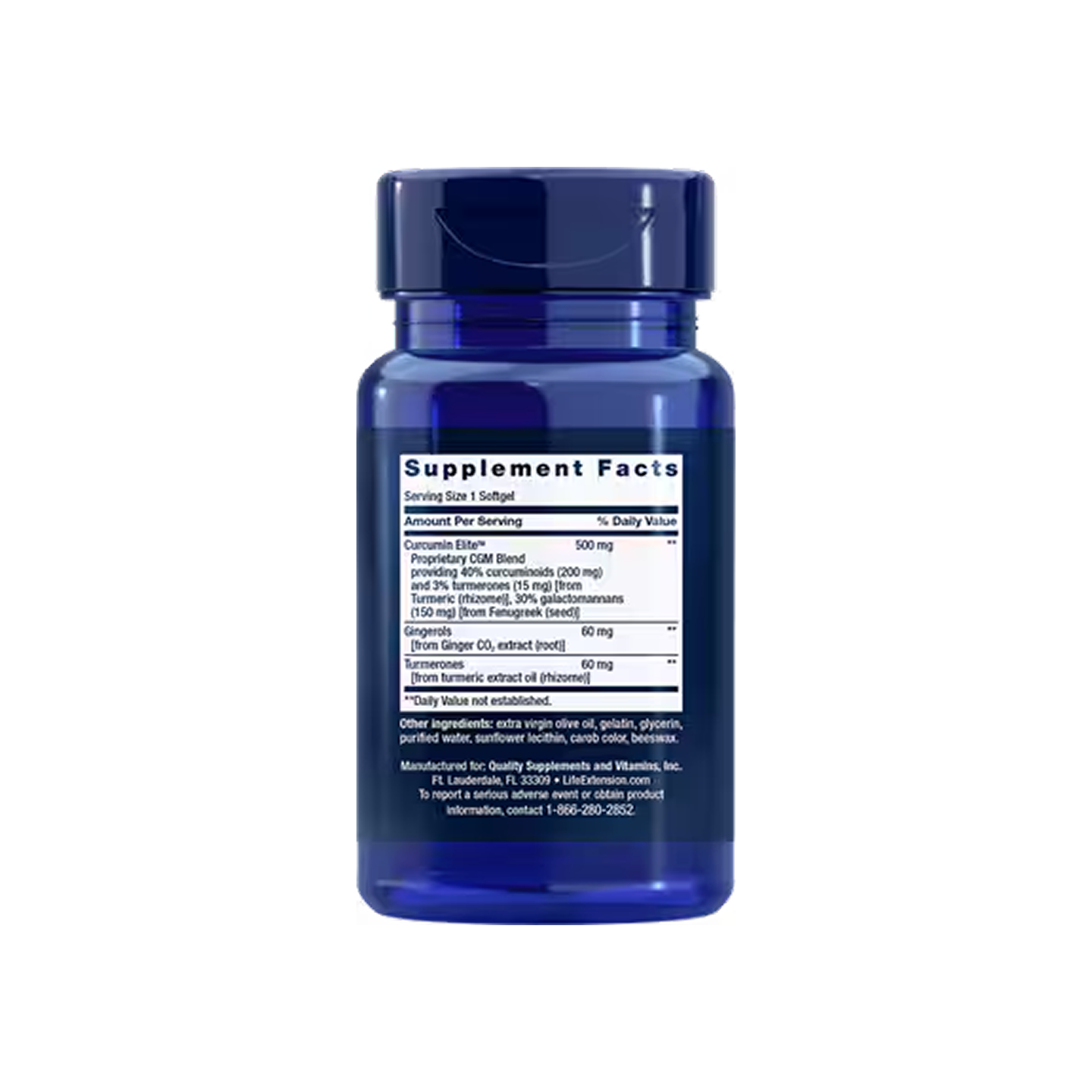 Life Extension Advanced Curcumin Elite Ginger & Turmerones – 30 cápsulas blandas