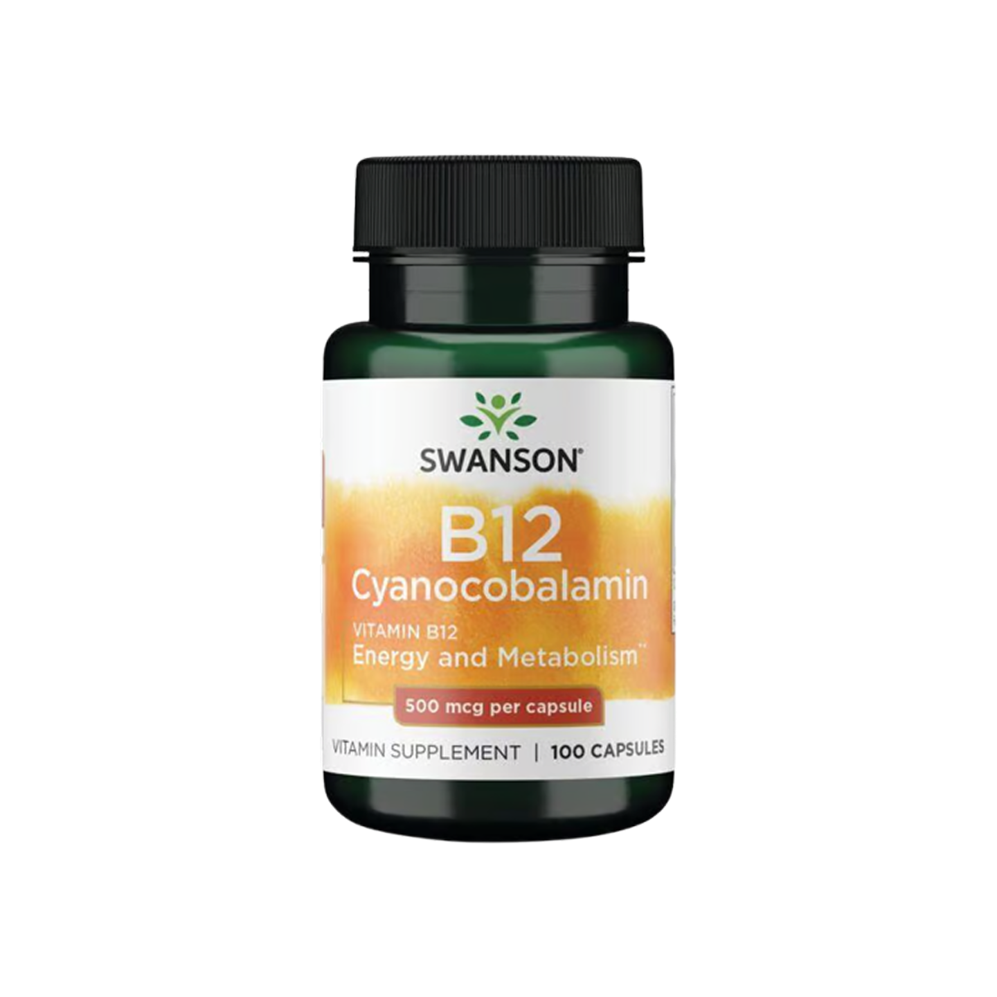 Swanson Premium Vitamina B-12 500 mcg, 100 cápsulas