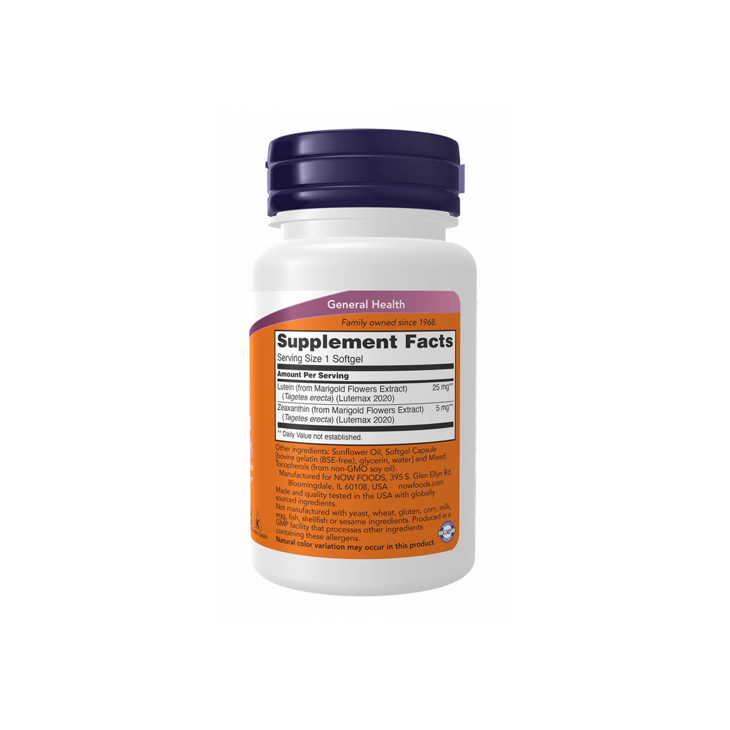 NOW Foods Luteína y Zeaxantina 60 Softgels