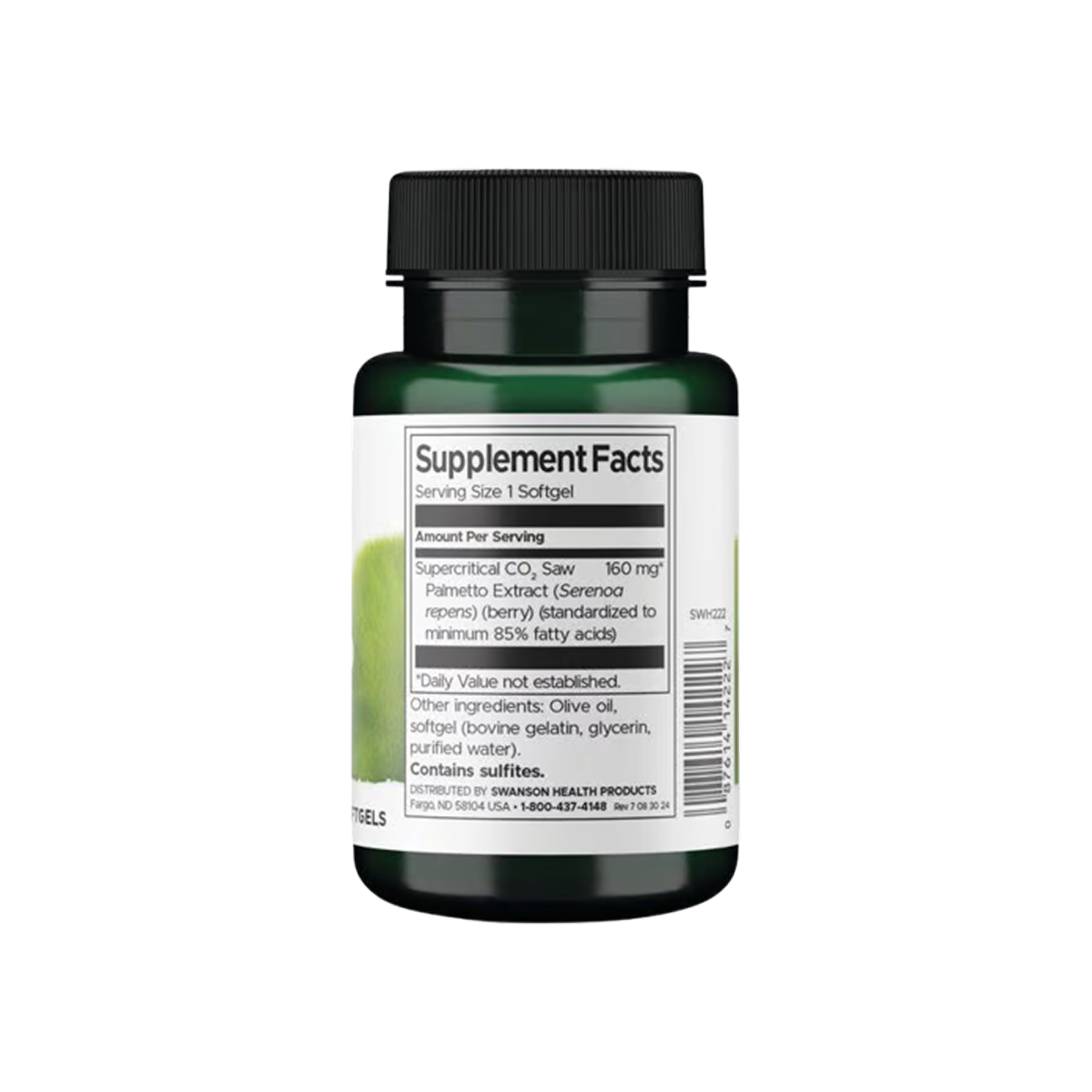 Swanson Superior Herbs Saw Palmetto 160 mg 120 cápsulas blandas
