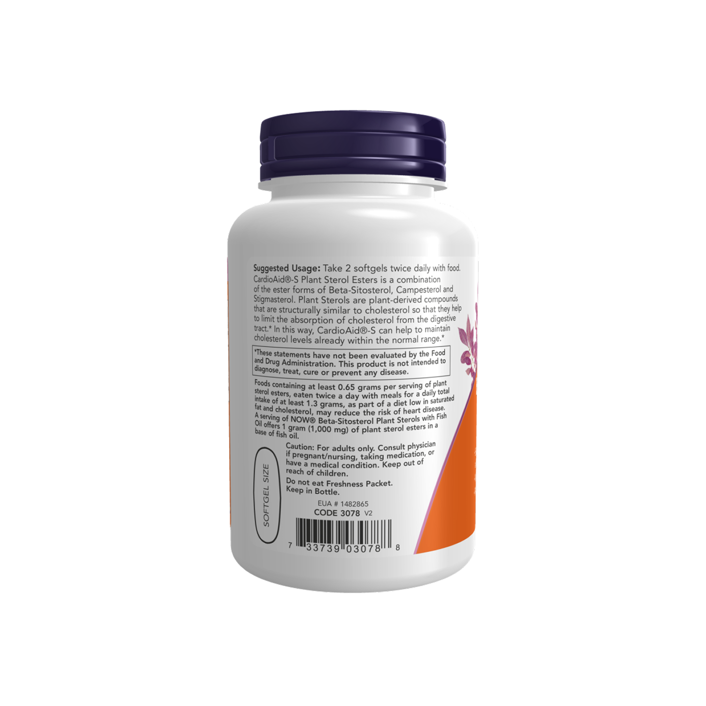 NOW Foods Beta Sitosterol Plant Sterols 90 Softgels