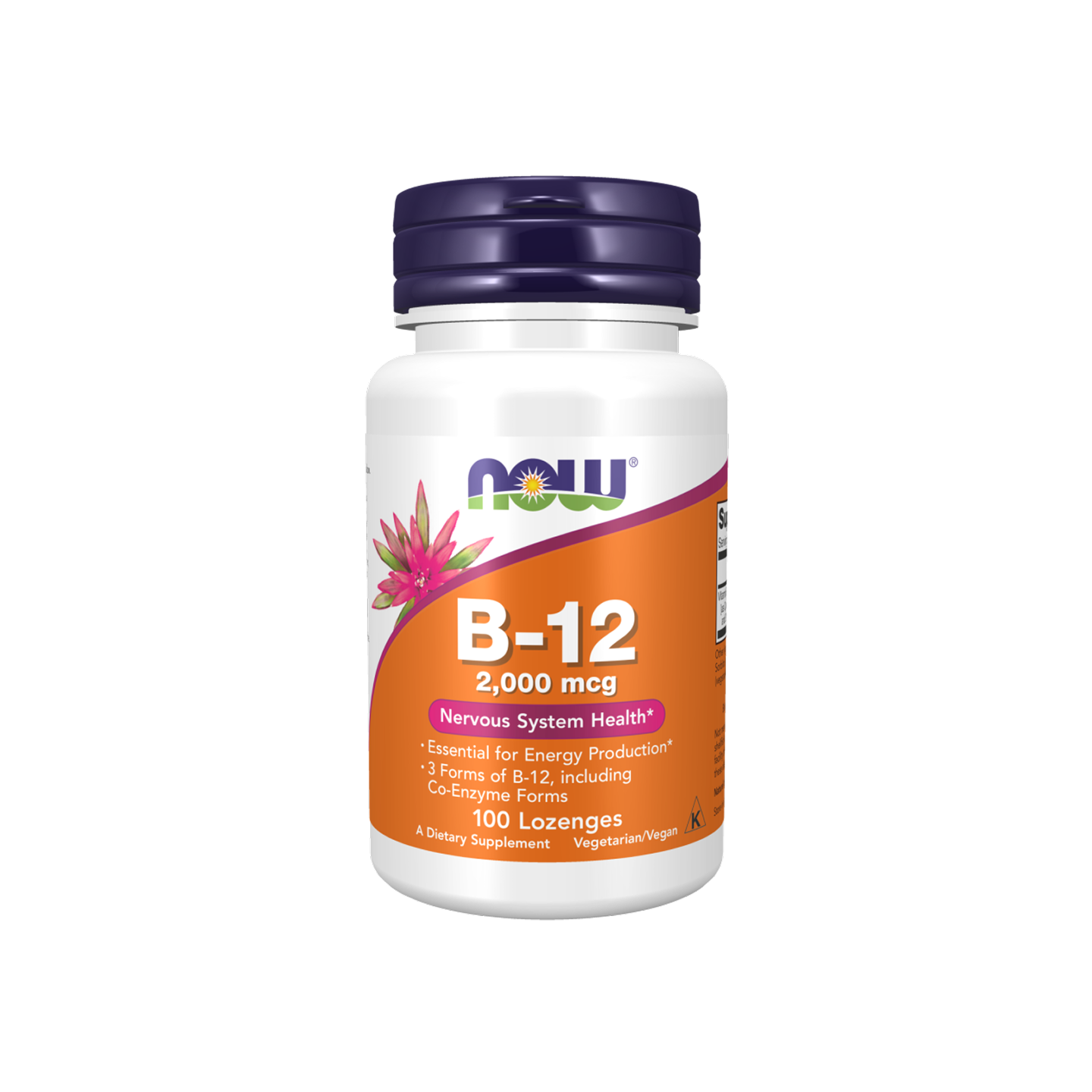 NOW Foods Vitamina B12 2000 mcg, 100 tabletas sublinguales
