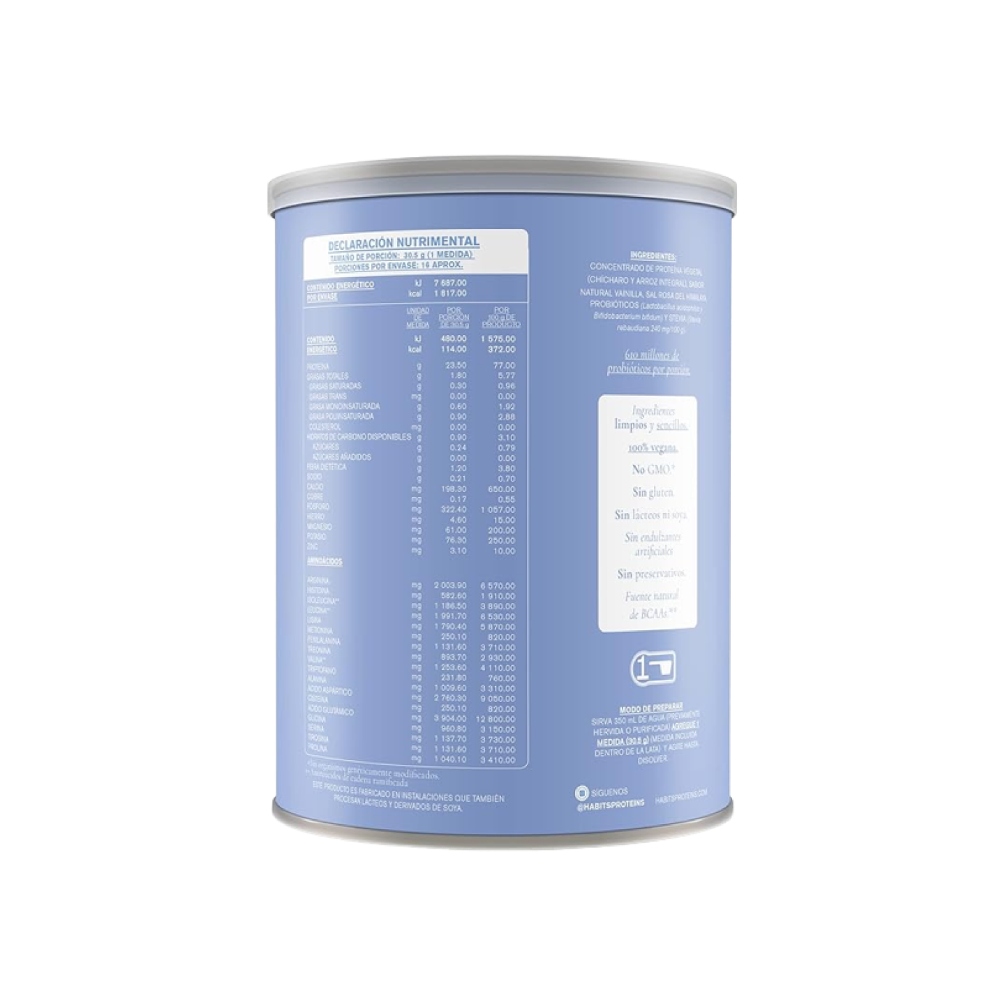 Proteína Vegana sabor Vainilla