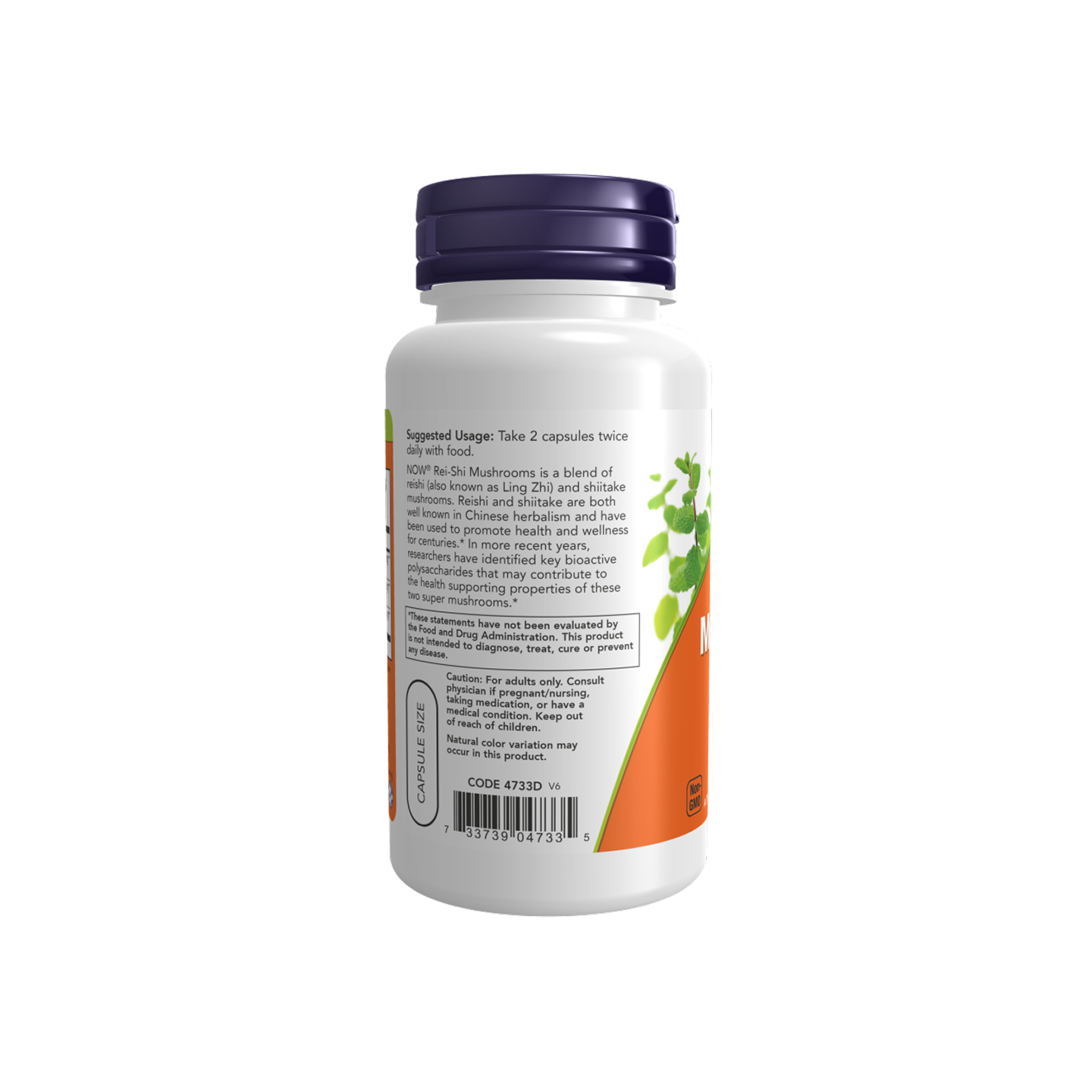 NOW Foods Rei-Shi Mushrooms 270 mg – 100 cápsulas veganas