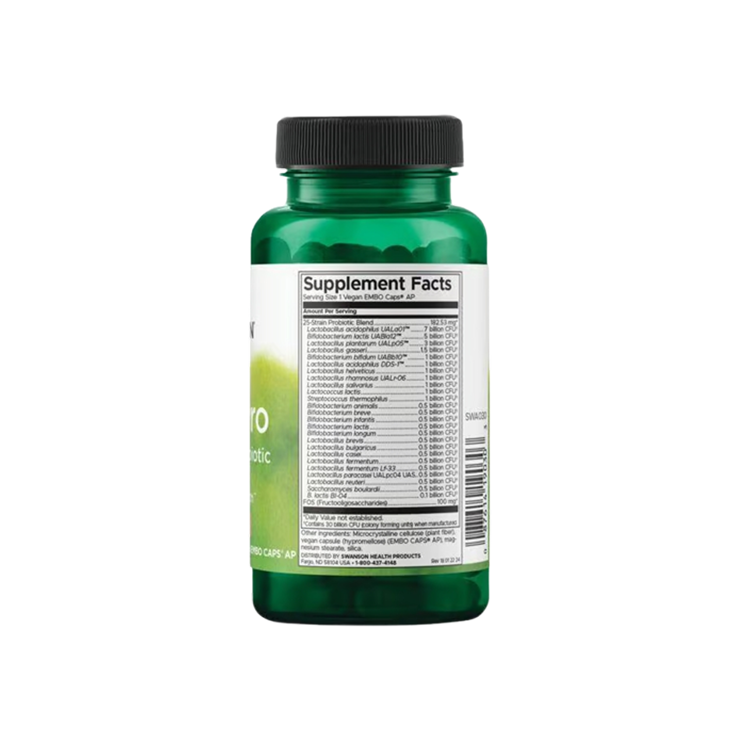 Swanson Epic Pro 25-Strain Probiotic 30 mil millones de UFC, 30 cápsulas vegetales