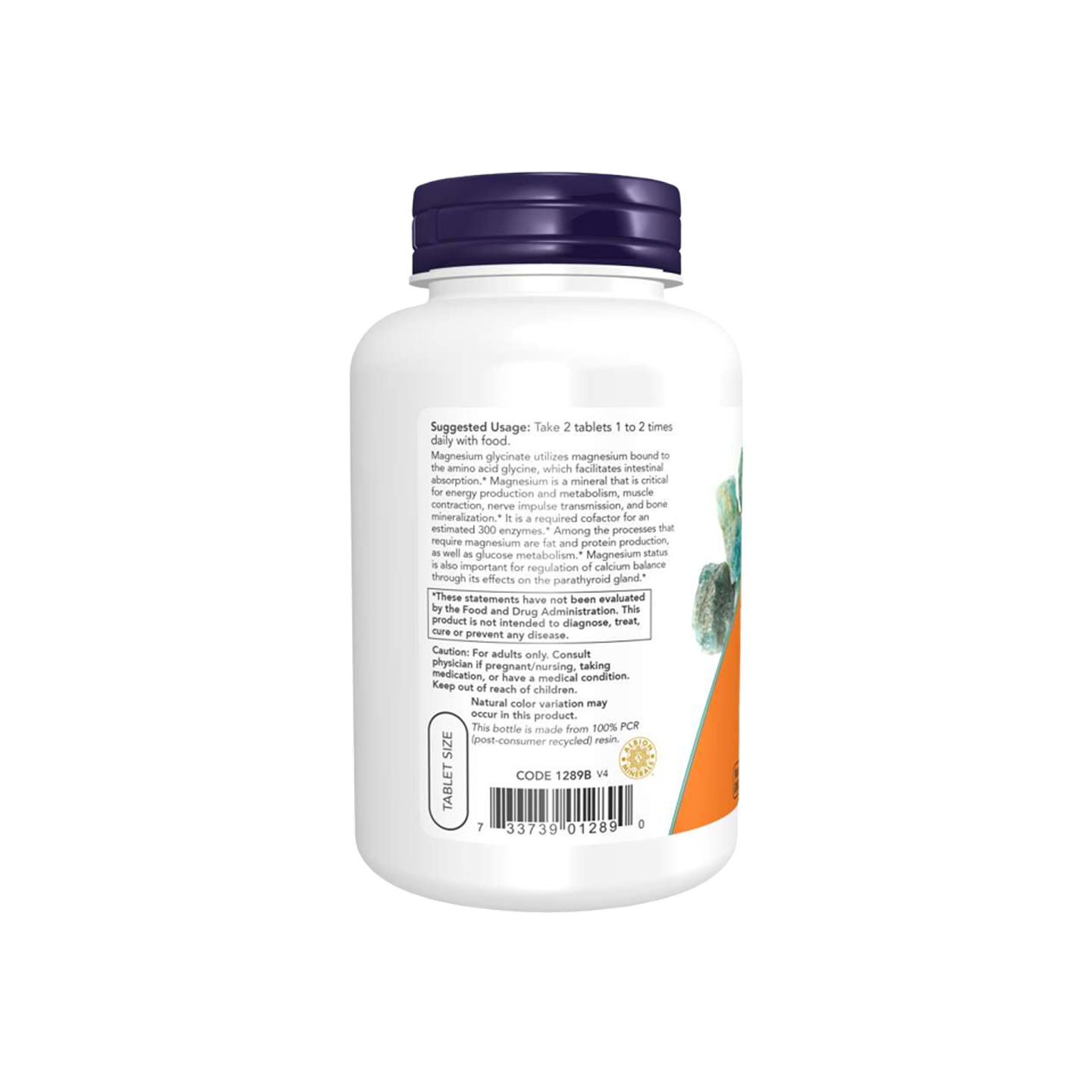 Now Foods Glicinato de Magnesio 200 mg, 180 tabletas