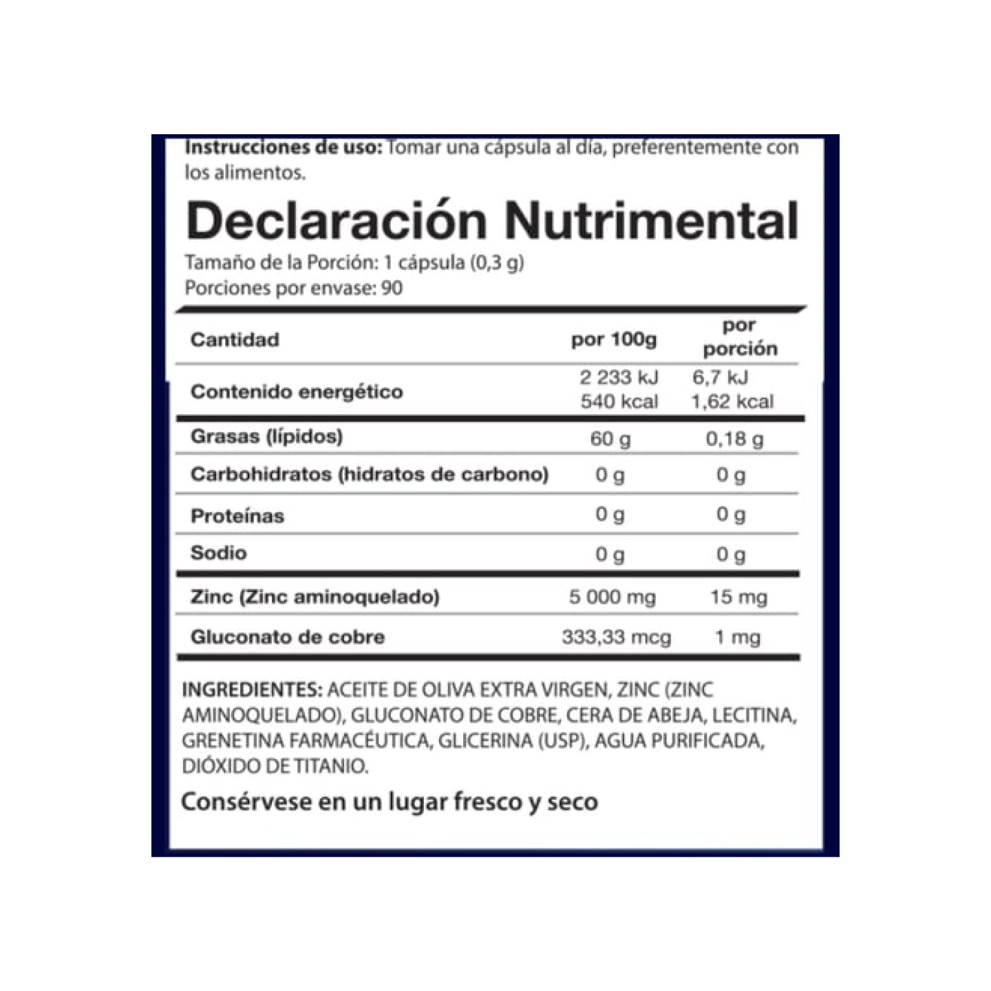 New Functional Nutraceutics Zinc plus 15 mg, 90 cápsulas