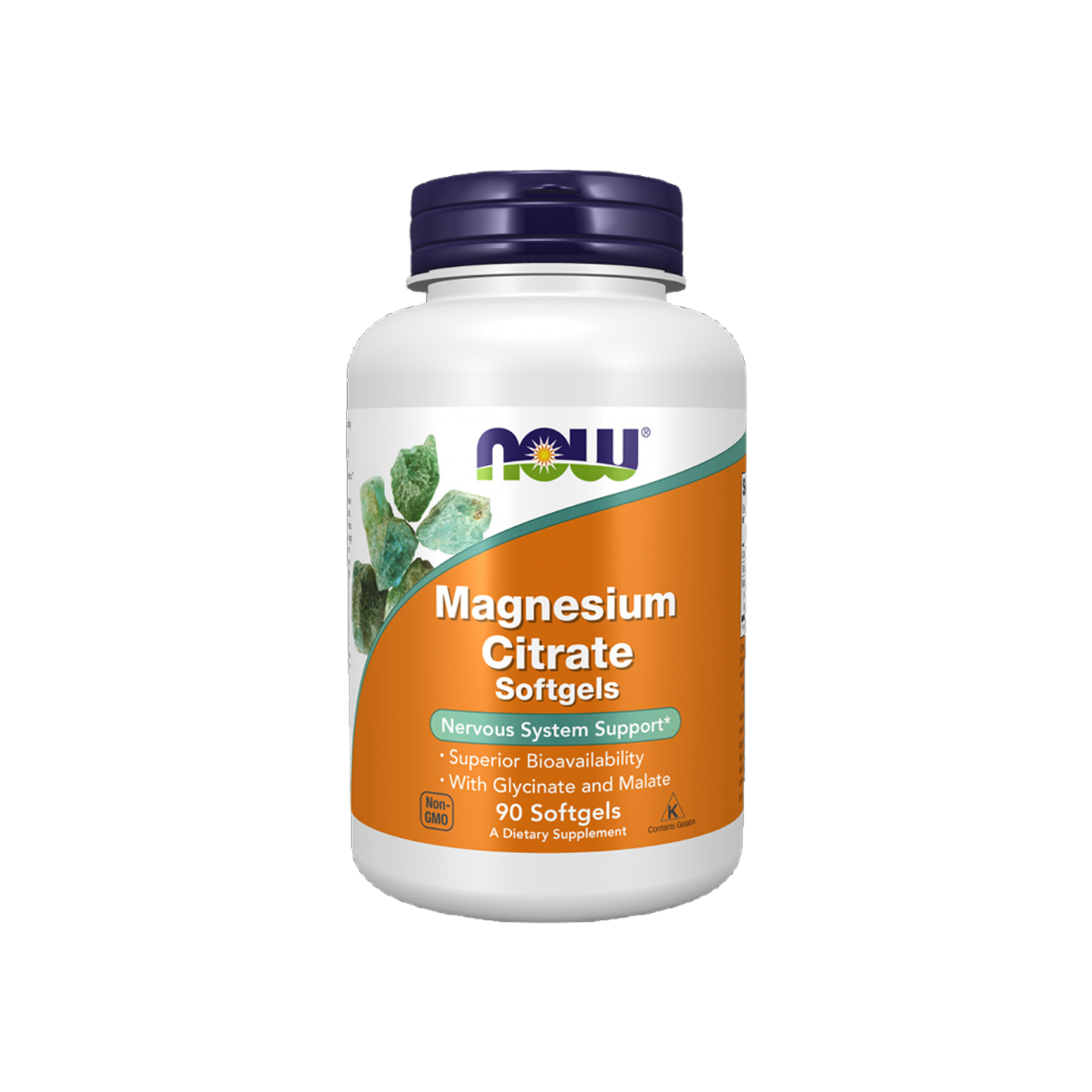 NOW Foods Citrato de Magnesio 134 mg, 180 cápsulas blandas