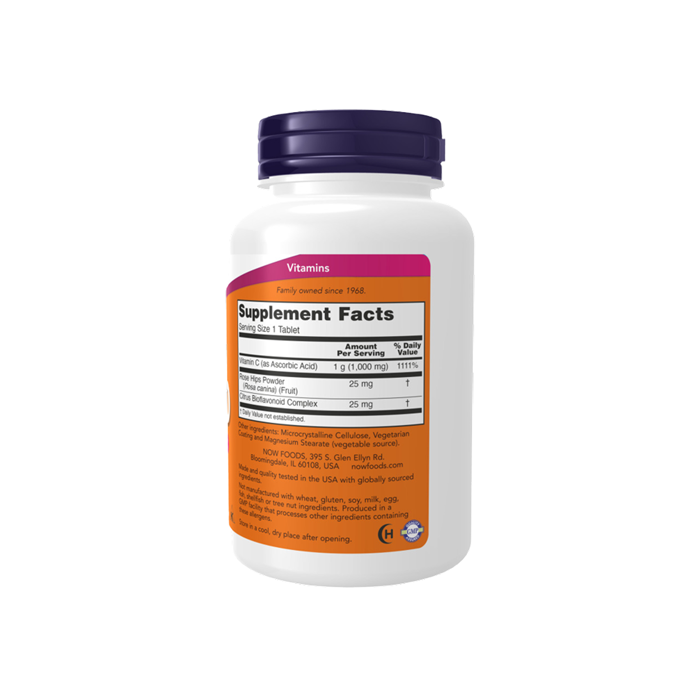 NOW Foods Vitamina C-1000 con Escaramujo, 100 tabletas