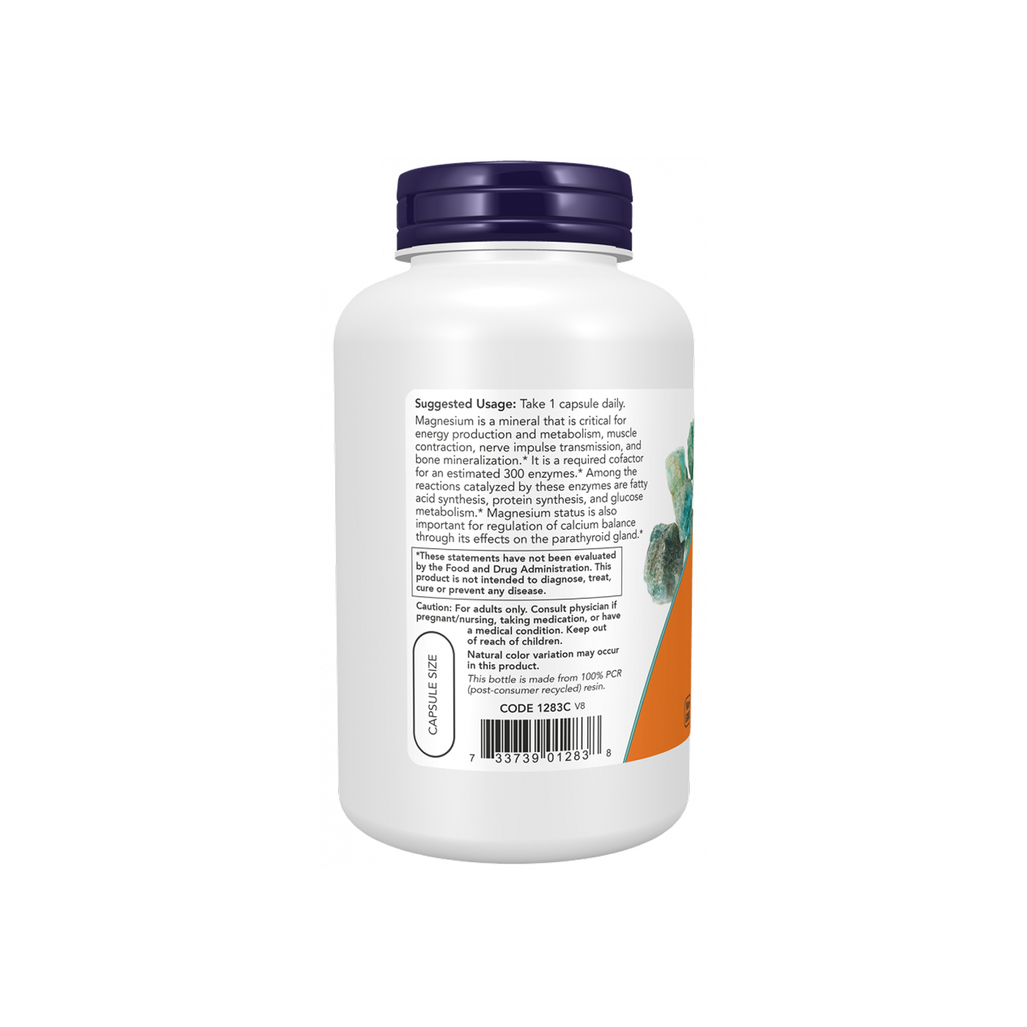NOW Foods Magnesio 400 mg, 180 cápsulas vegetarianas
