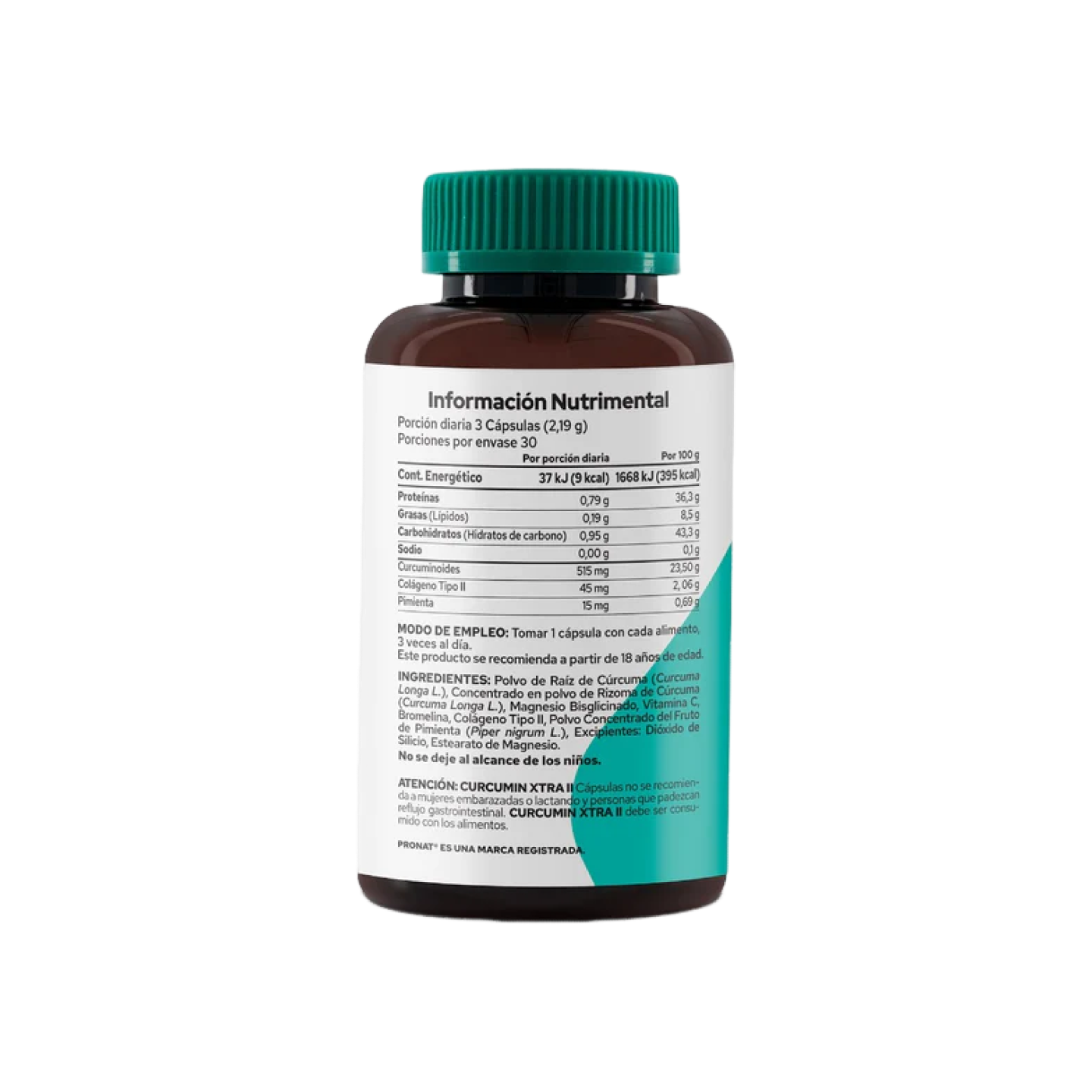 Pronat Curcumin Xtra II, 90 cápsulas