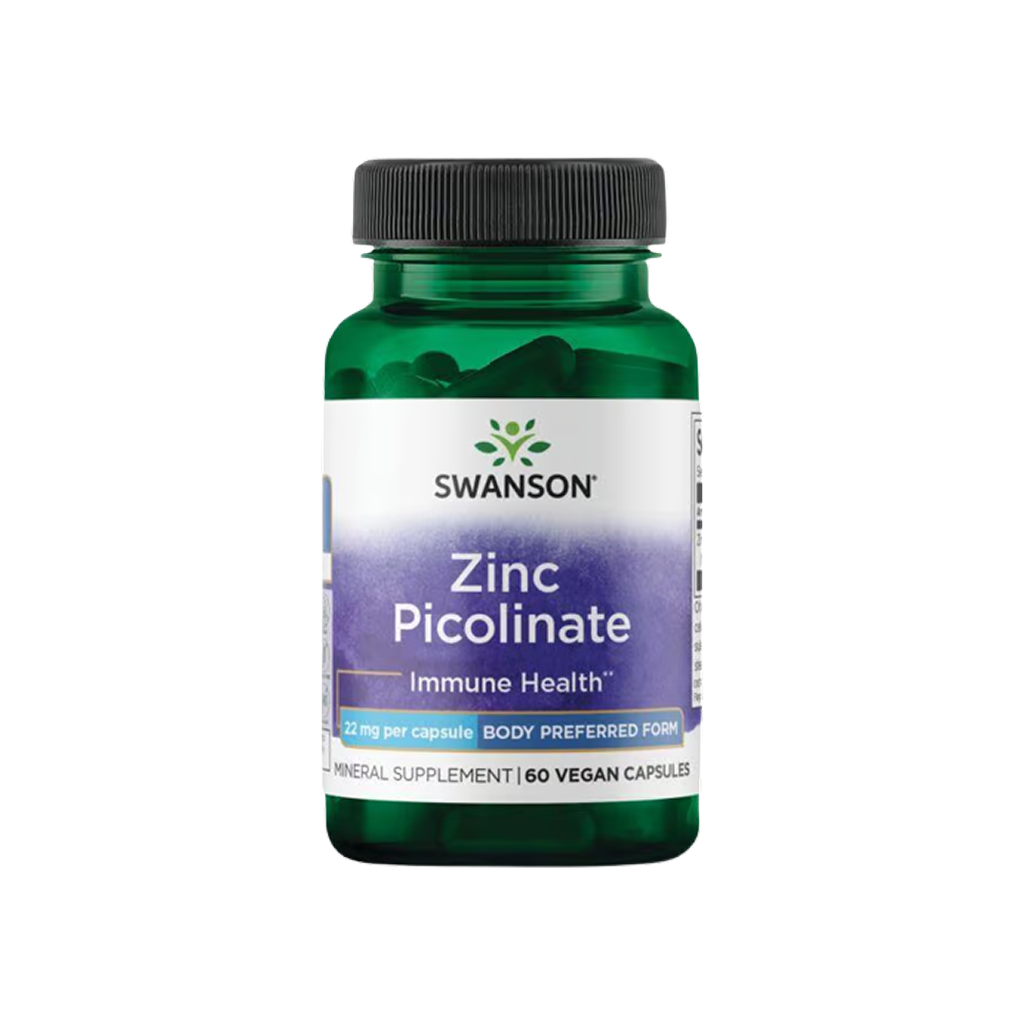 Swanson Zinc Picolinate 22 mg, 60 cápsulas veganas
