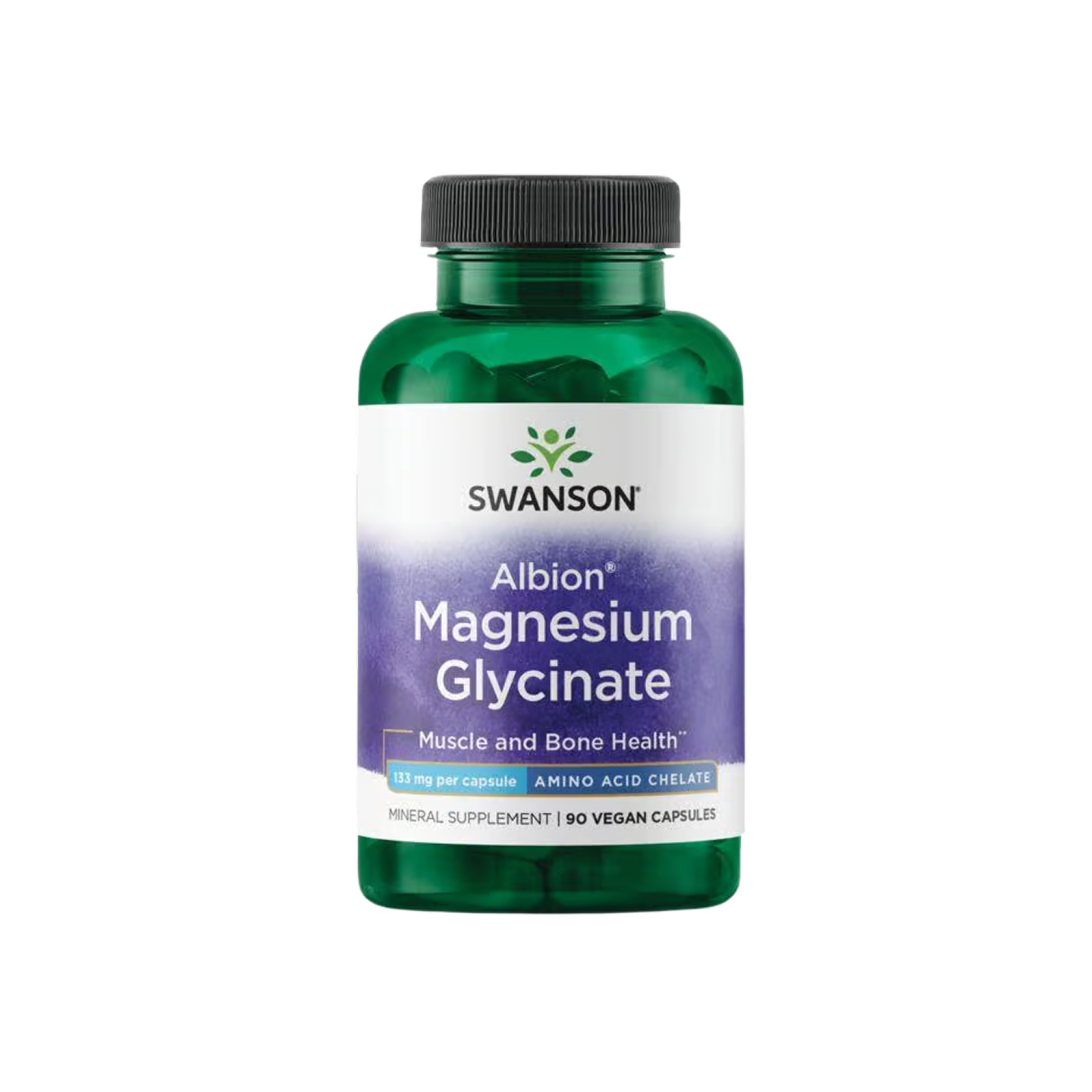 Swanson Albion Magnesium Glycinate, 133 mg, 180 cápsulas vegetales