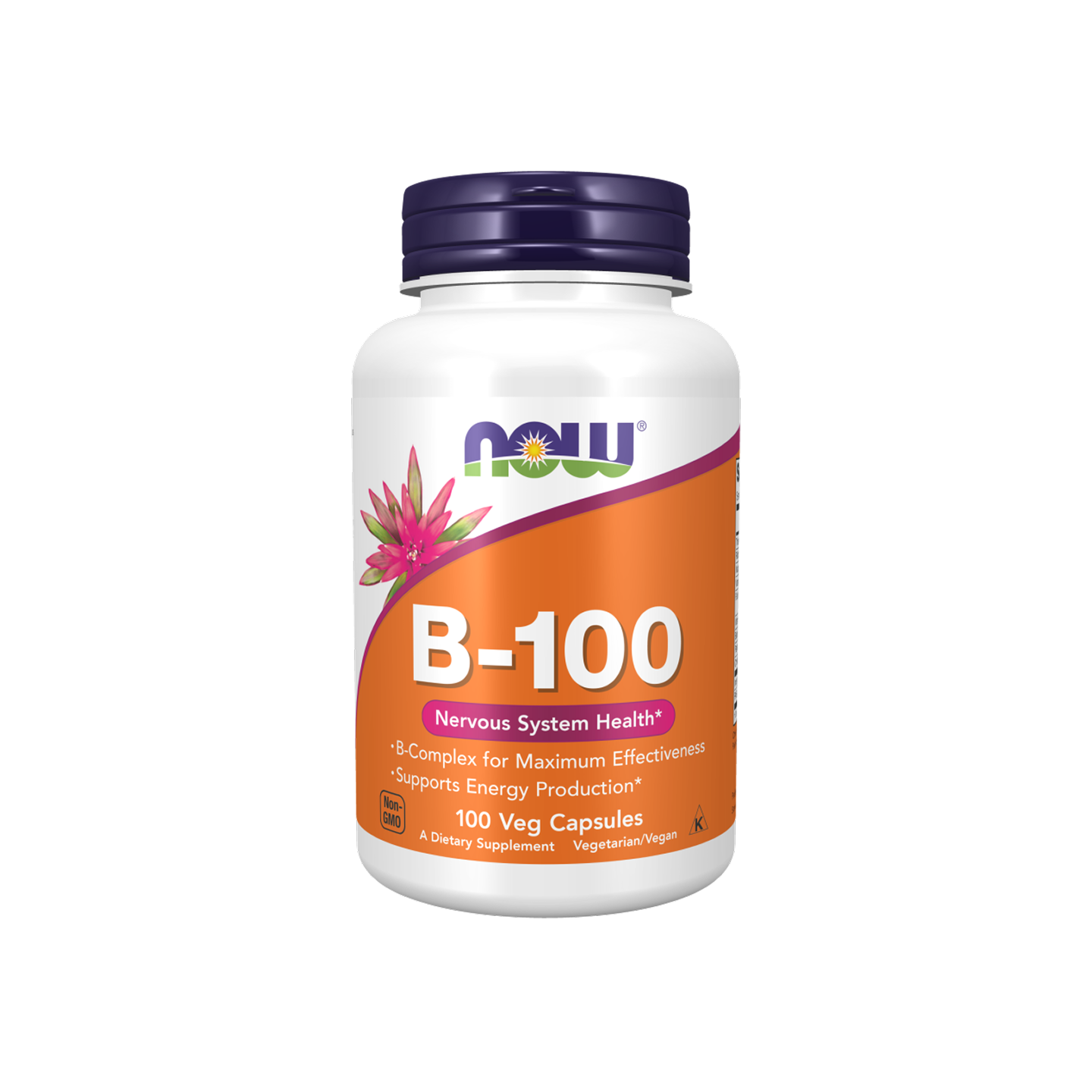NOW Foods Vitamin B-100, 100 mg, 100 cápsulas vegetales