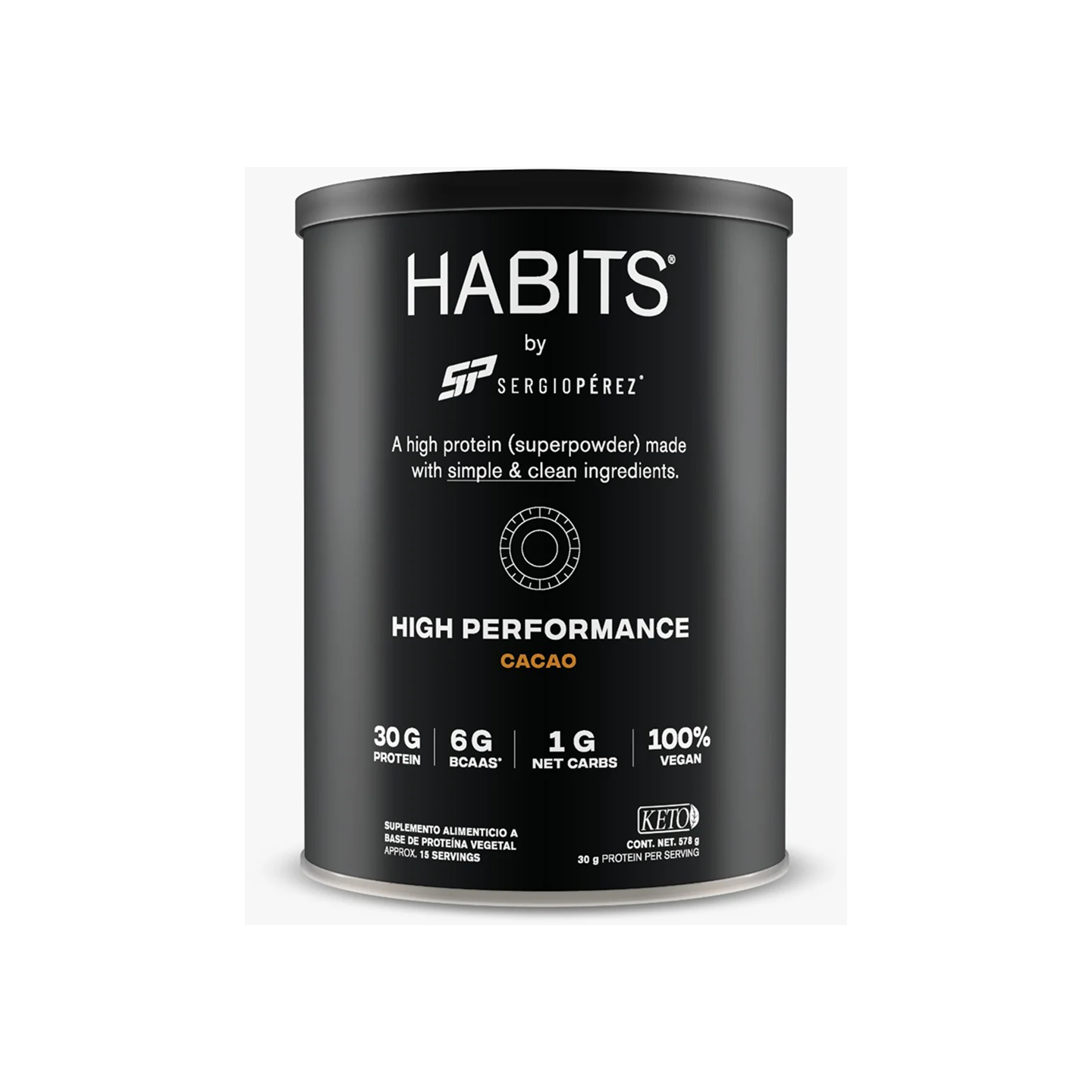 Habits Protein High Performance by Checo Perez (Cacao), 30g Protein, 1kg