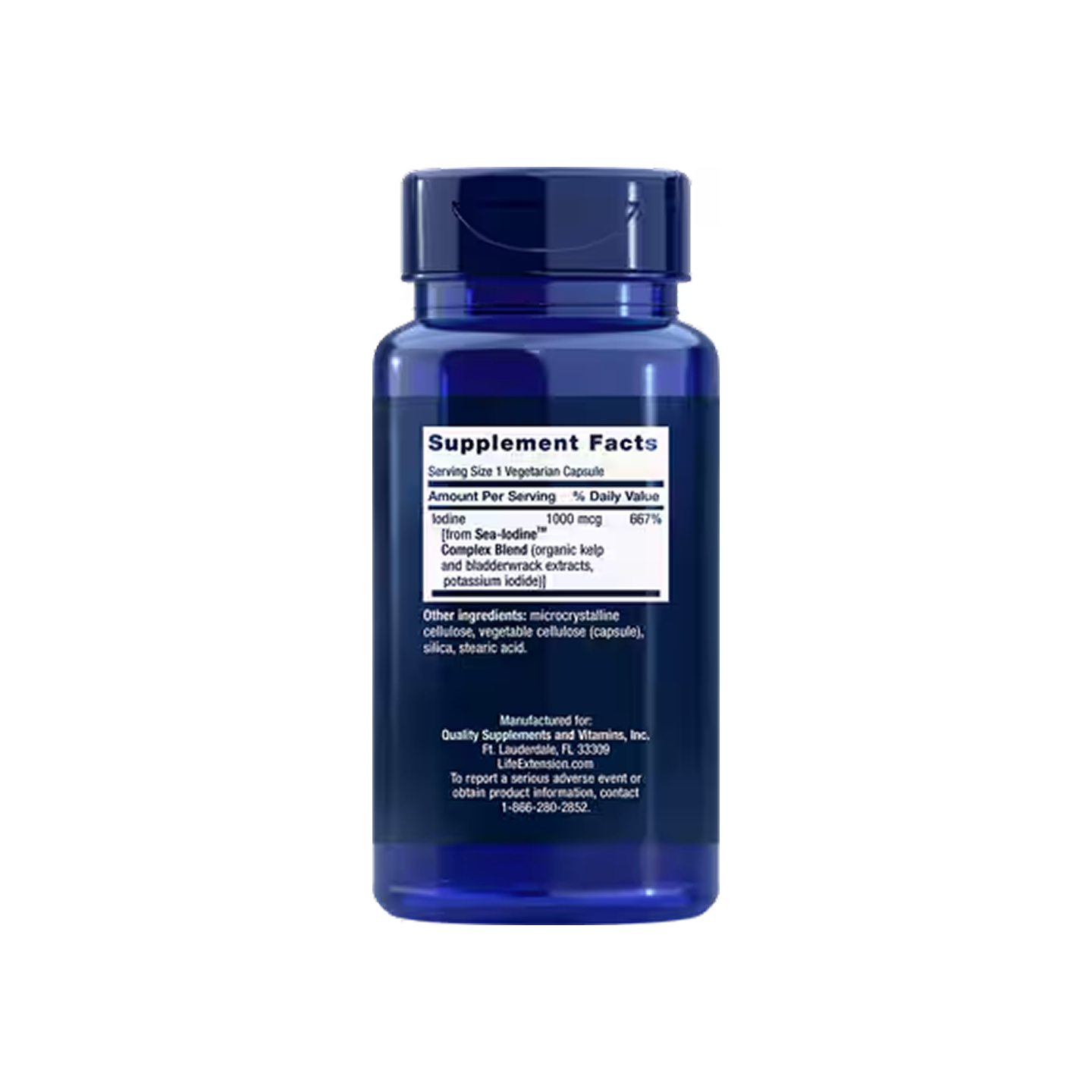 Life Extension Sea Iodine, 1000 mcg, 60 cápsulas vegetales