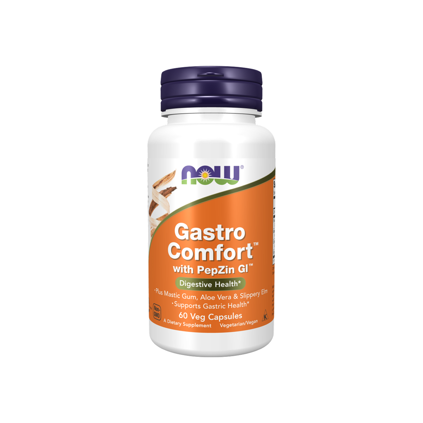 NOW Foods Gastro Comfort con PepZin GI, 60 cápsulas vegetales