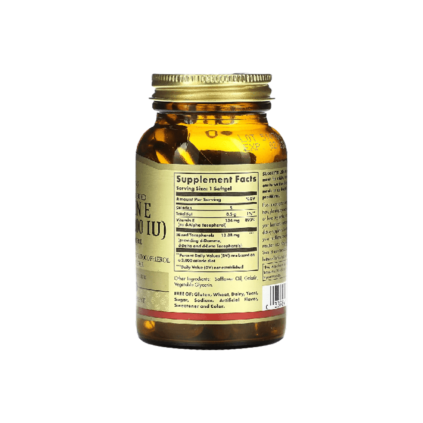 Solgar Vitamina E 268 mg (400 UI), 50 cápsulas blandas