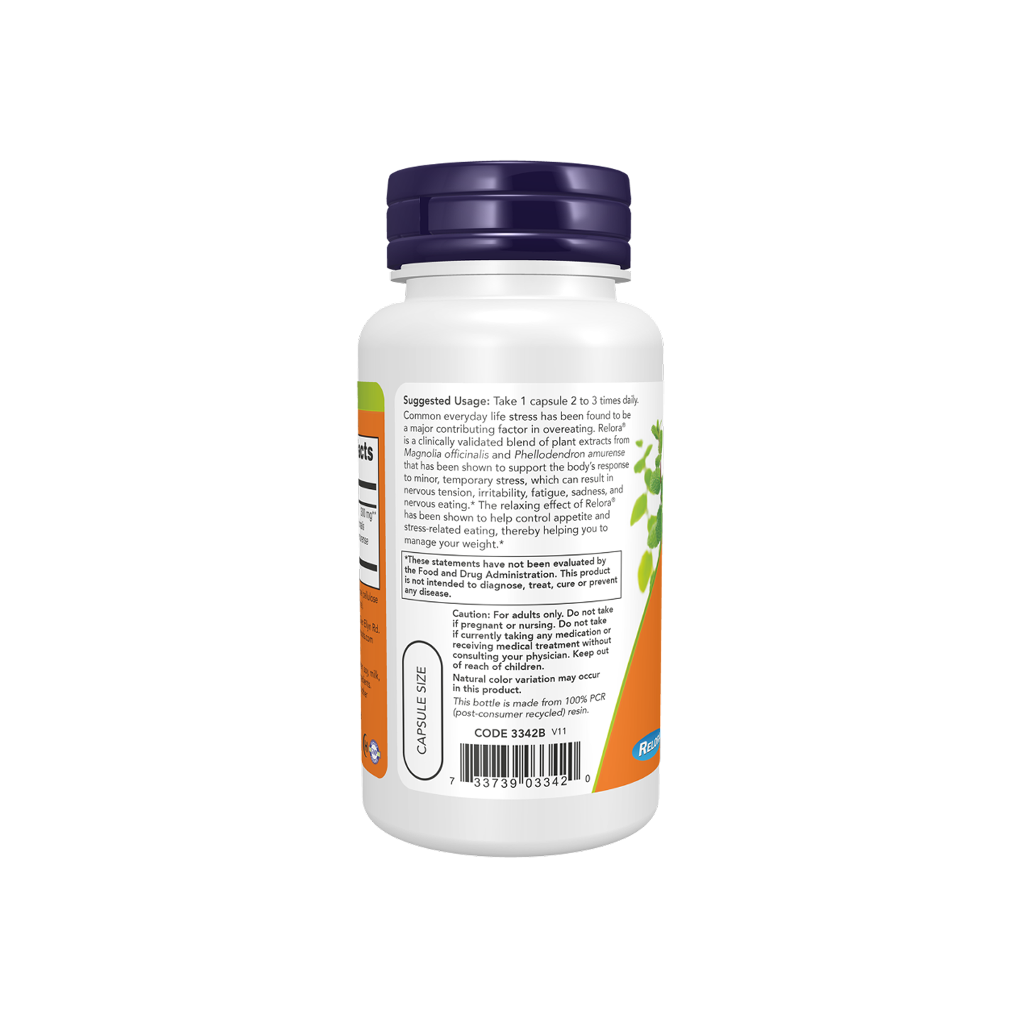 NOW Foods Relora 300 mg, 60 cápsulas vegetales