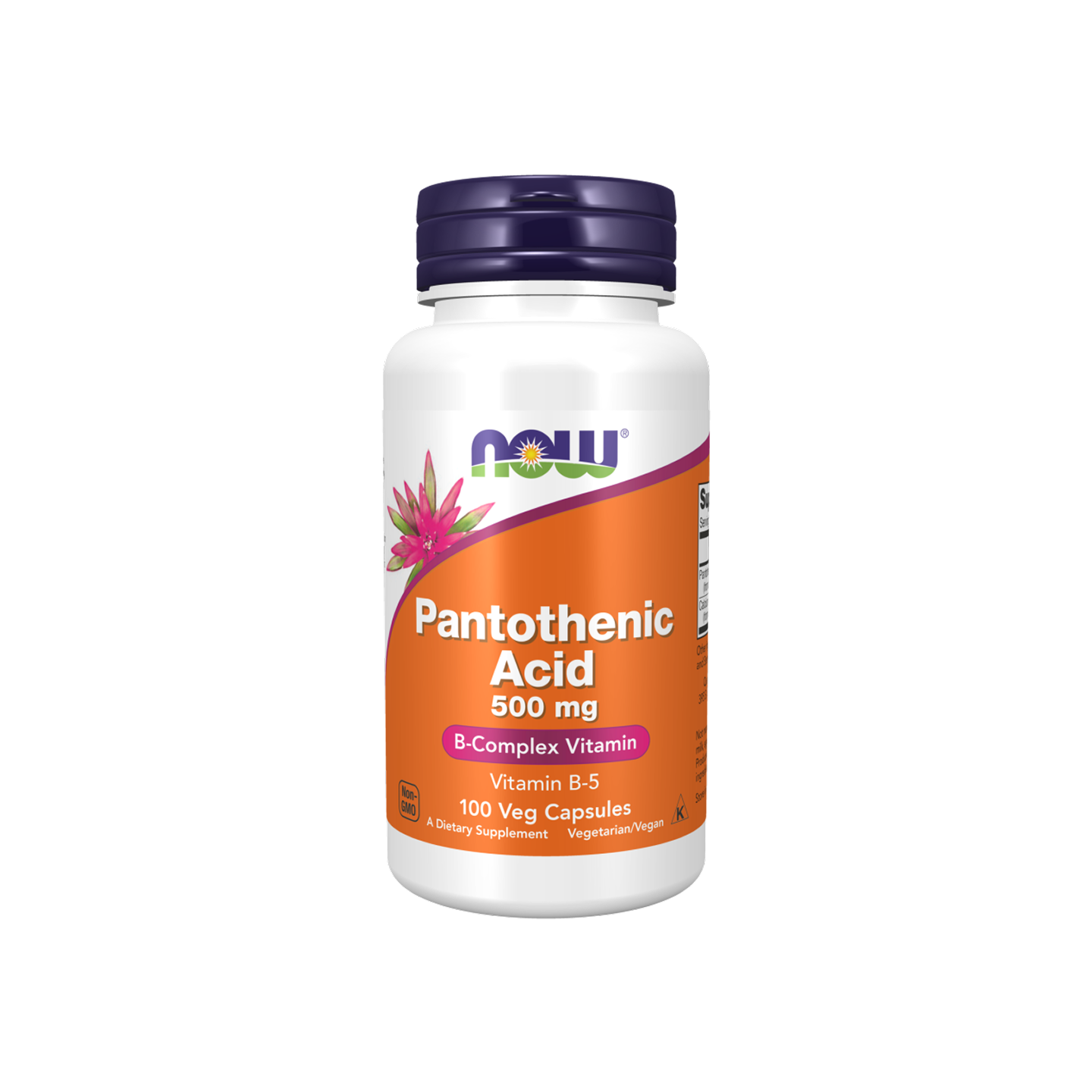 NOW Foods Ácido Pantoténico 500 mg, 100 cápsulas vegetales