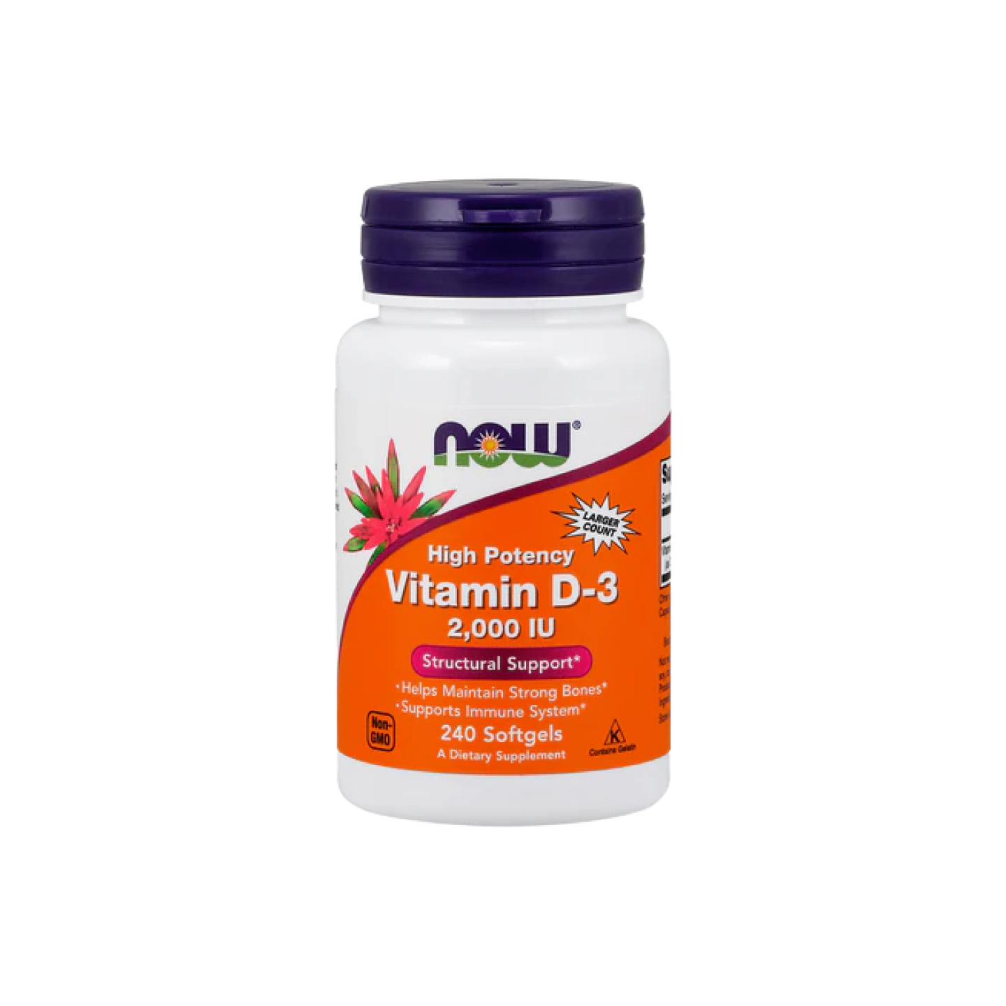 Now Foods Vitamina D3 2000 UI, 240 softgels