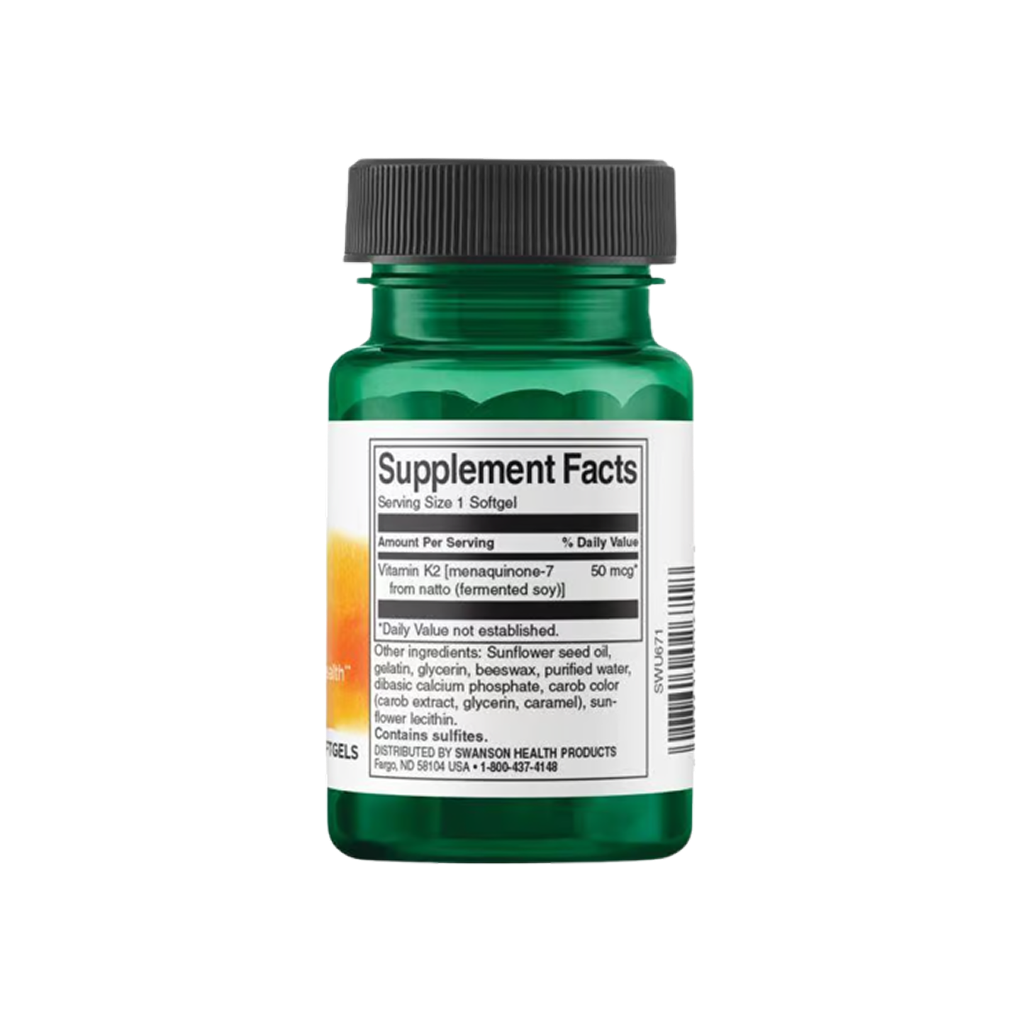 Swanson Ultra Vitamina K2 (MK-7) 50 mcg, 30 cápsulas blandas