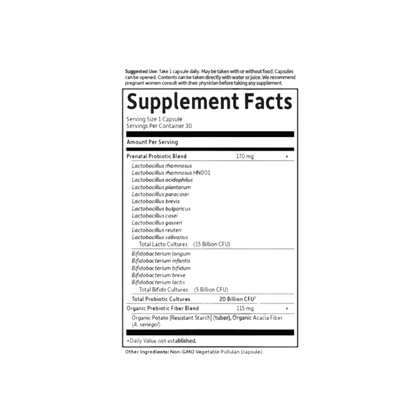 Garden of Life Probiotics Once Daily Prenatal 30 veg cápsulas