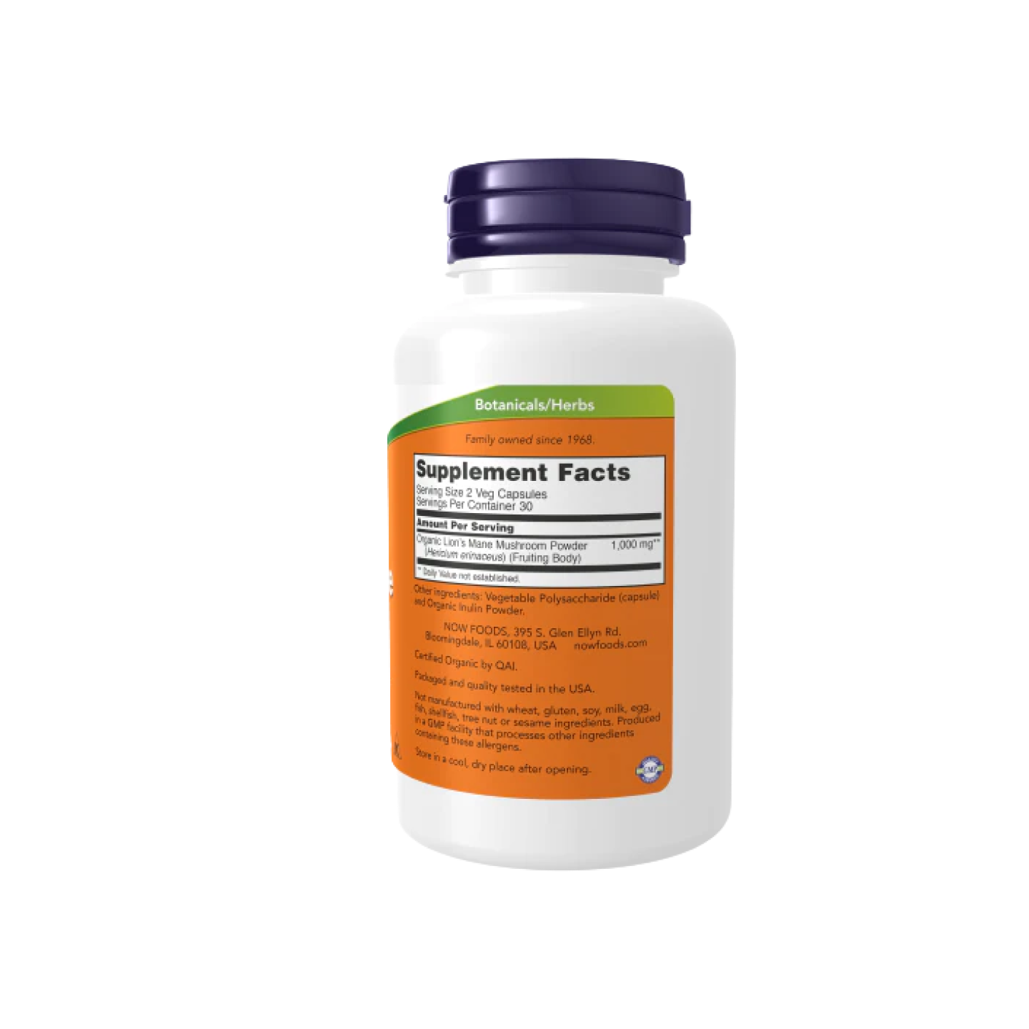 Now Foods Melena de León 500 mg, 60 Cápsulas