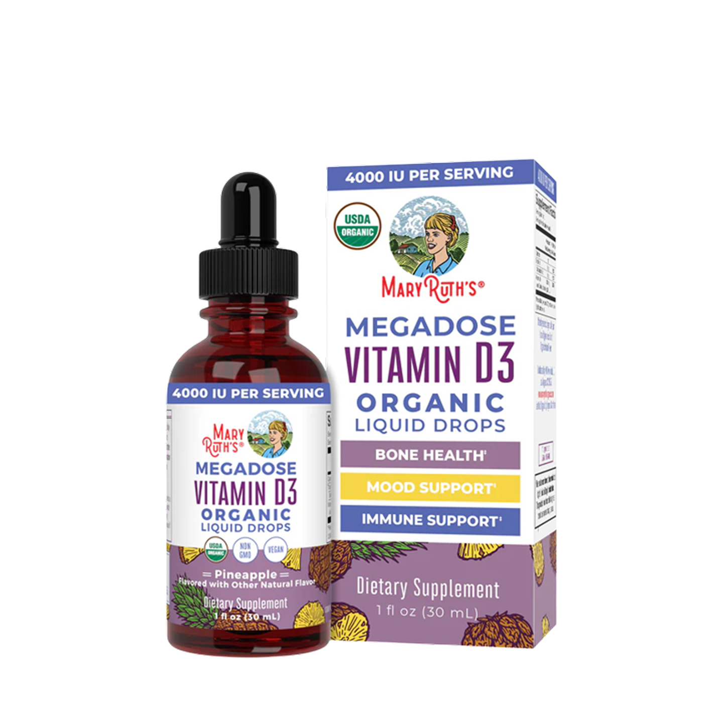 MaryRuth Organics Megadose D3 Gotas Líquidas Orgánicas 30 ml