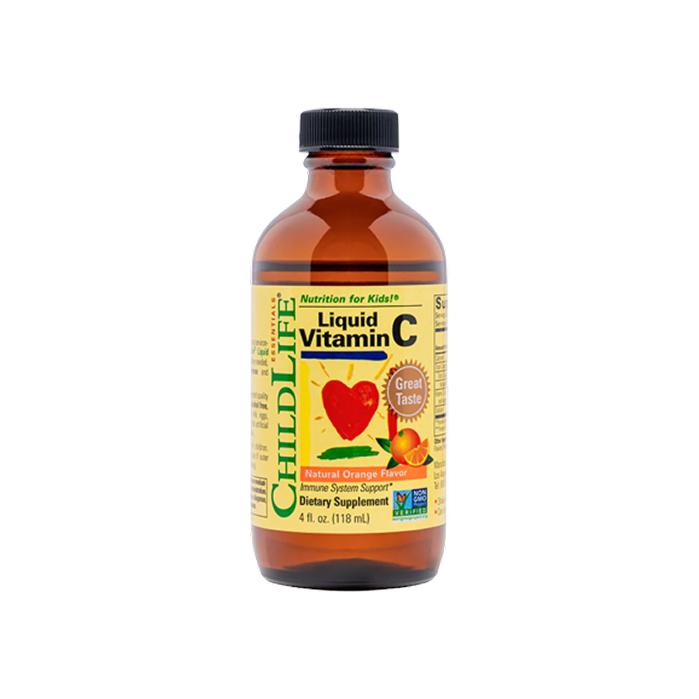 ChildLife Essentials® Vitamina C Líquida – Sabor Naranja Natural, 118.5 ml