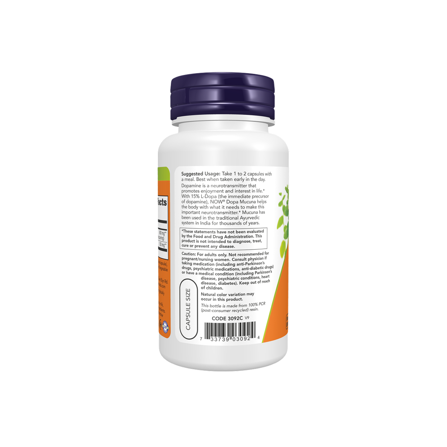 NOW Foods Dopa Mucuna 90 cápsulas vegetales