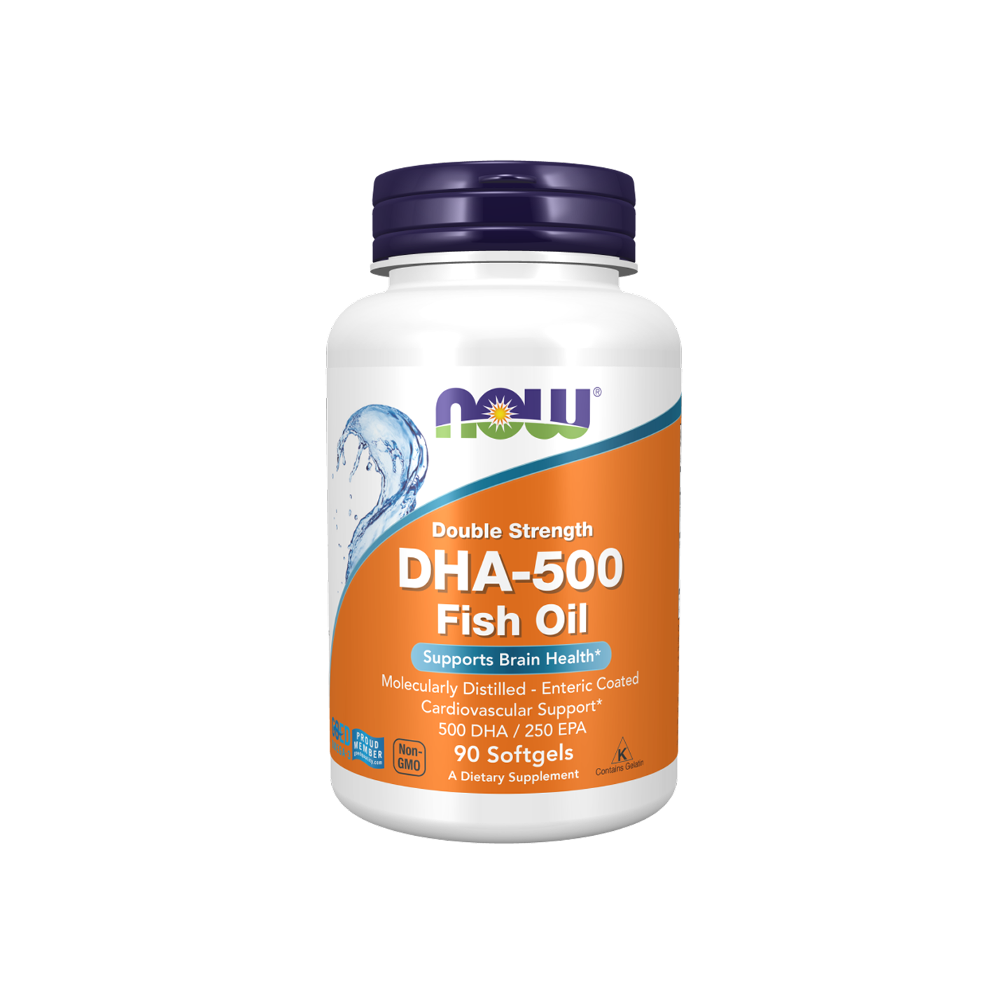 NOW Foods DHA-500 Aceite de Pescado Doble Potencia – 90 Cápsulas Blandas