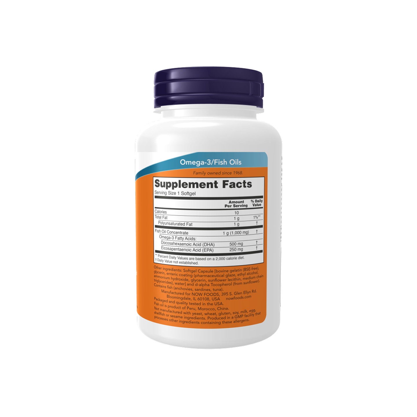 NOW Foods DHA-500 Aceite de Pescado Doble Potencia – 90 Cápsulas Blandas