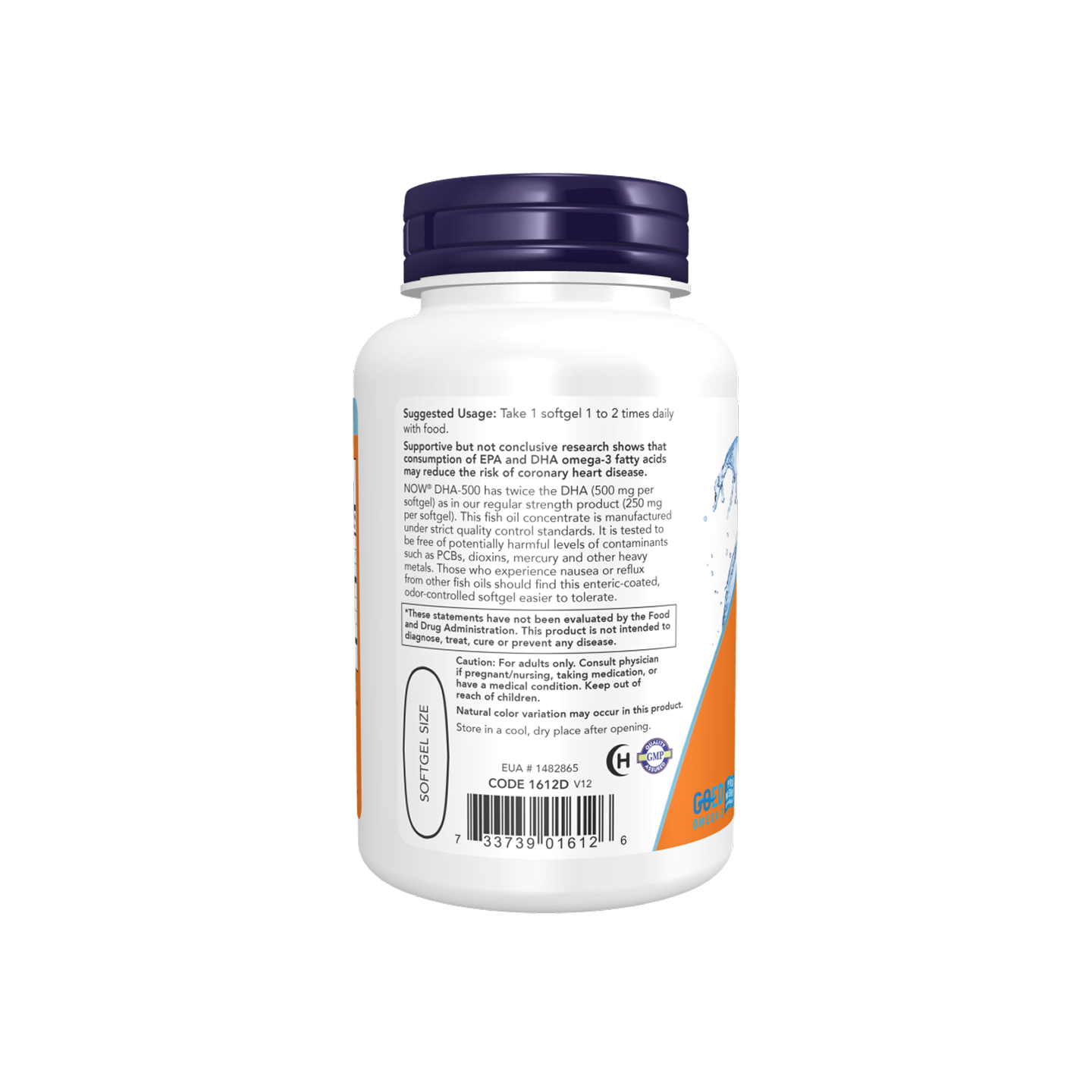 NOW Foods DHA-500 Aceite de Pescado Doble Potencia – 90 Cápsulas Blandas