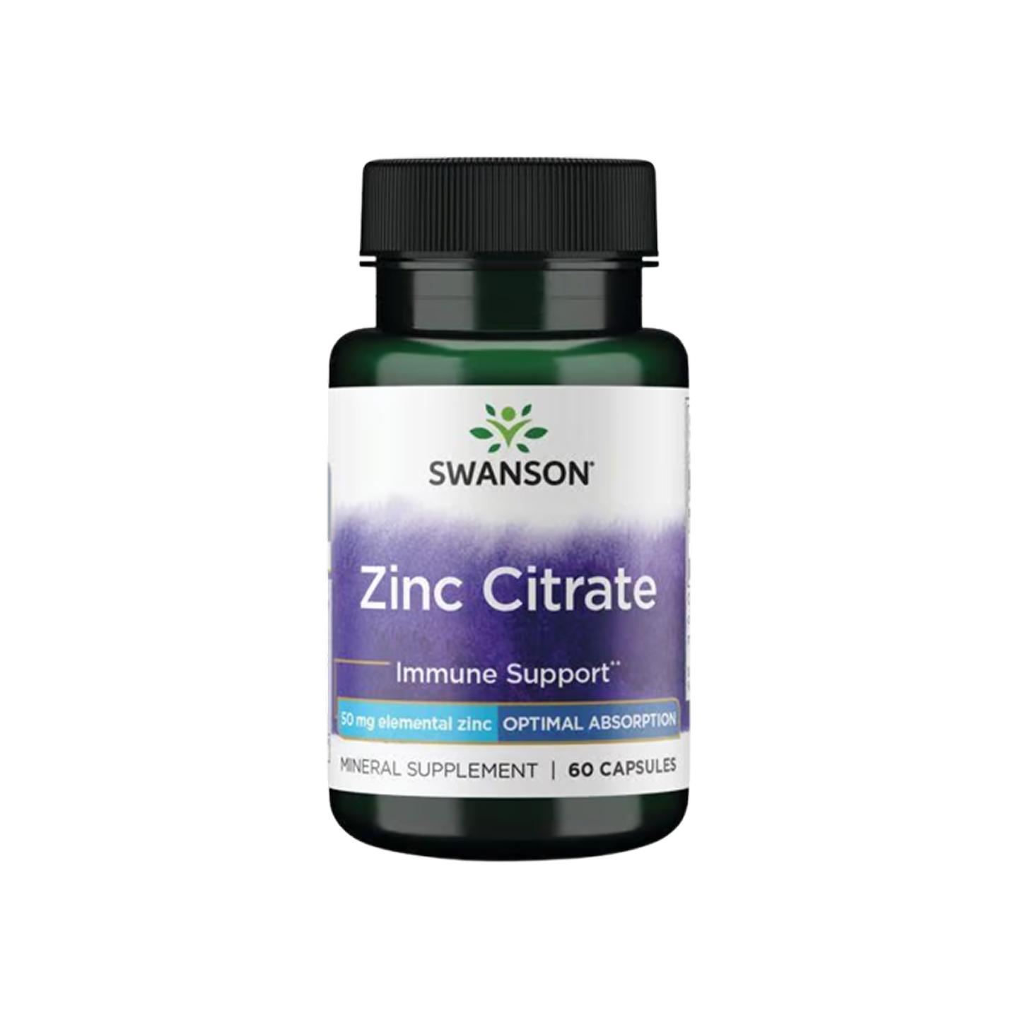 Swanson Premium Zinc Citrato 50 mg 60 cápsulas
