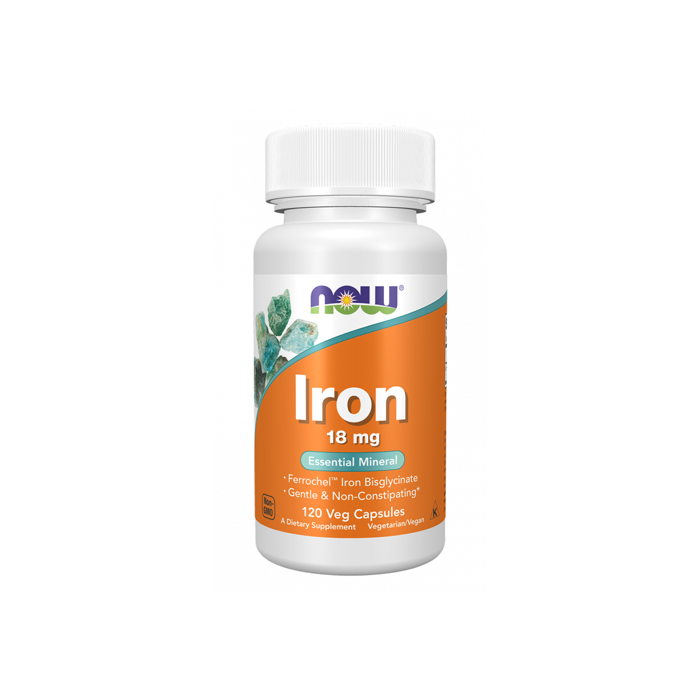 NOW Foods Hierro 18 mg – 120 Cápsulas Vegetarianas