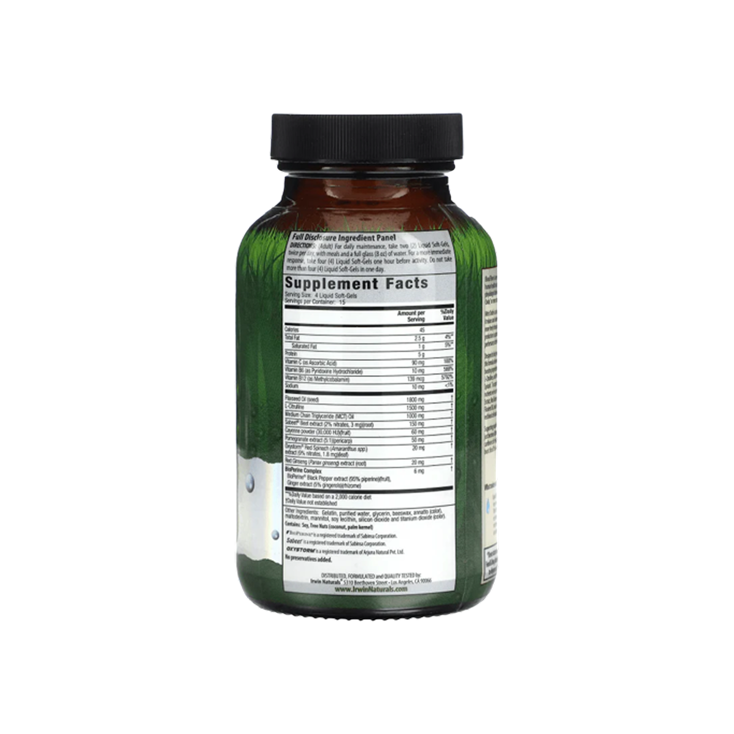 Irwin Naturals Pro Active Nitric Oxide 60 cápsulas blandas