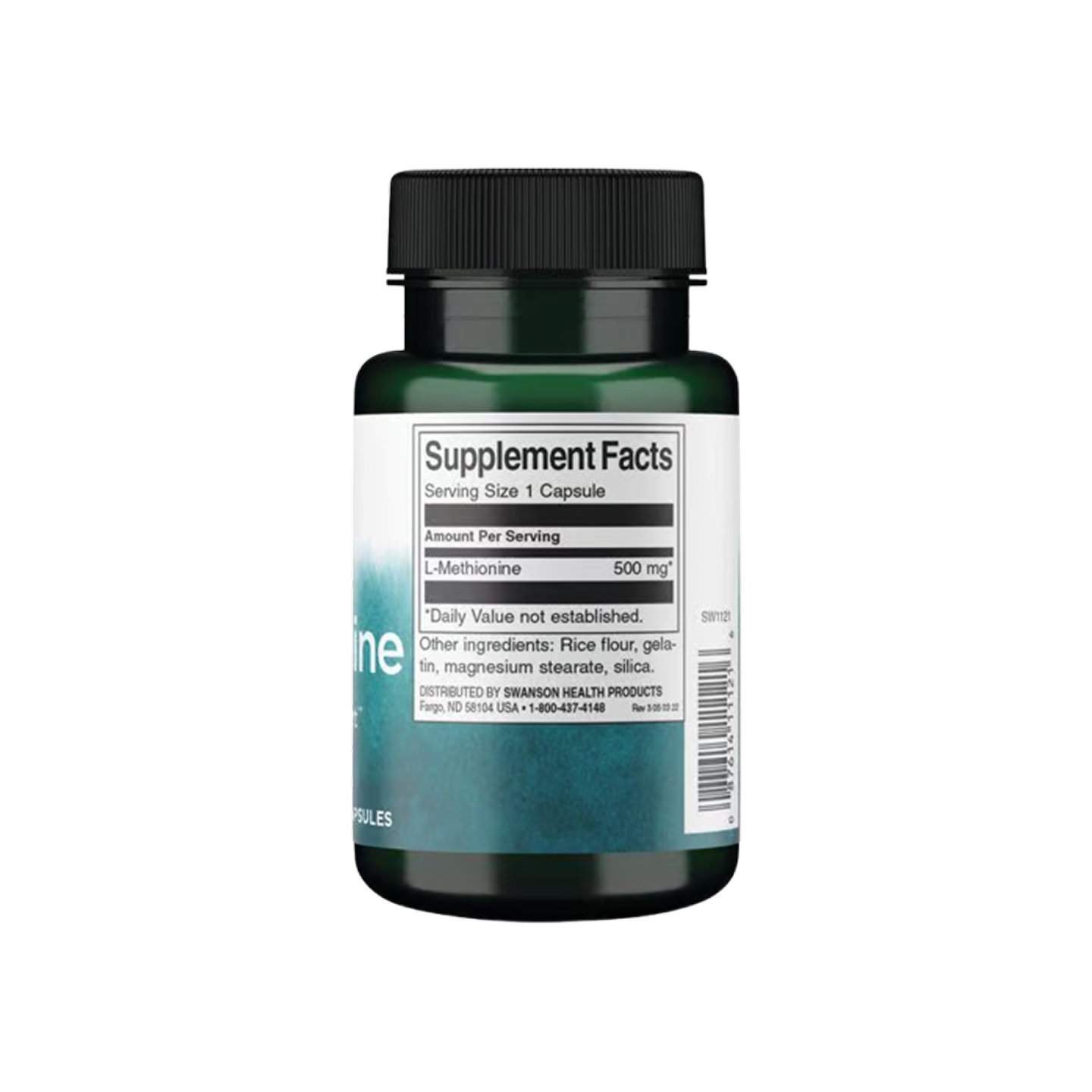 Swanson Premium L-Metionina Pura 500 mg 30 cápsulas