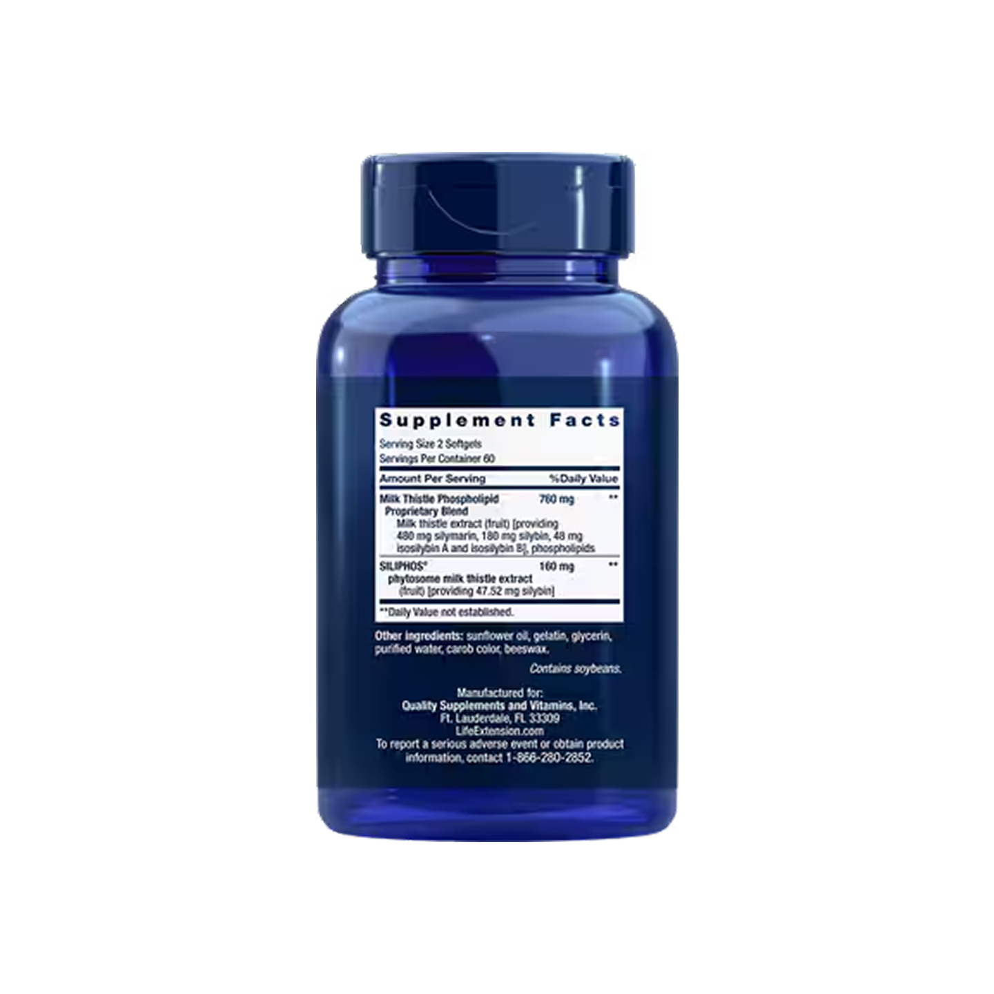 Life Extension European Milk Thistle – 120 Cápsulas Blandas