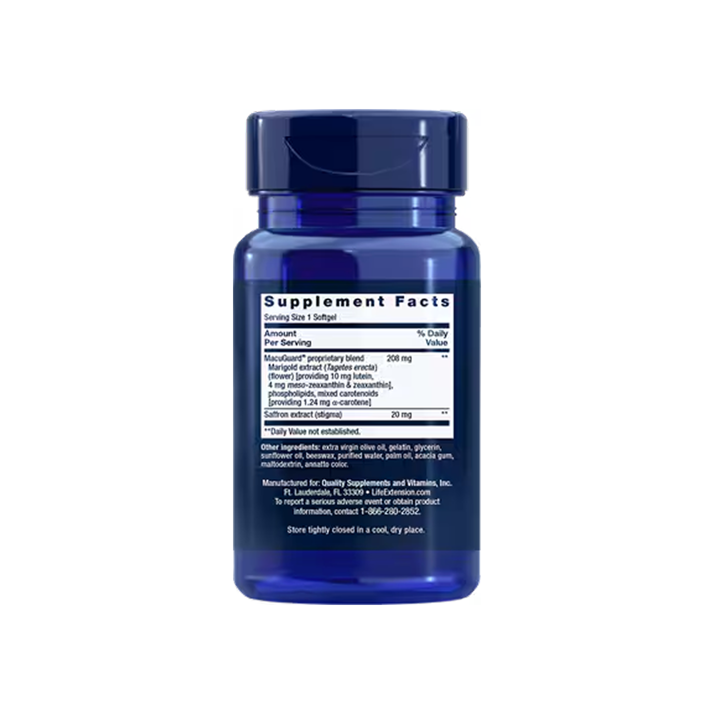 Life Extension MacuGuard Ocular Support with Saffron 60 Softgels