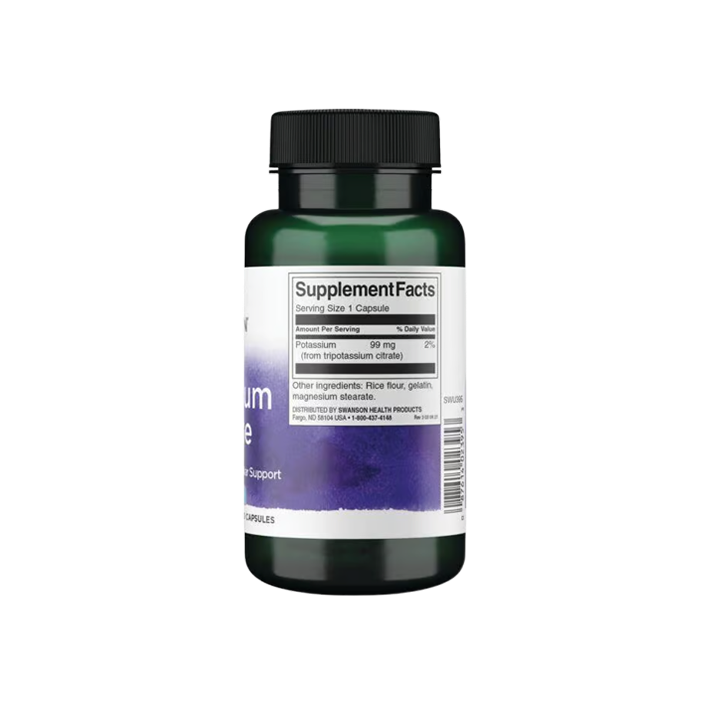 Swanson Ultra Potassium Citrate 99 mg – 120 Cápsulas