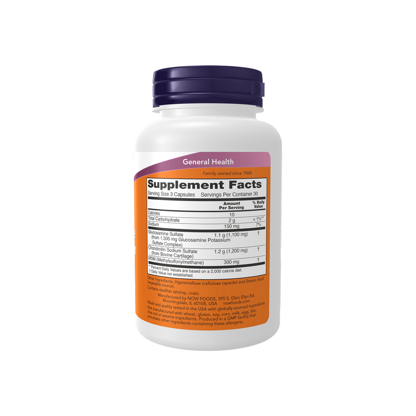 NOW Foods Glucosamina y Condroitina con MSM – 90 Cápsulas